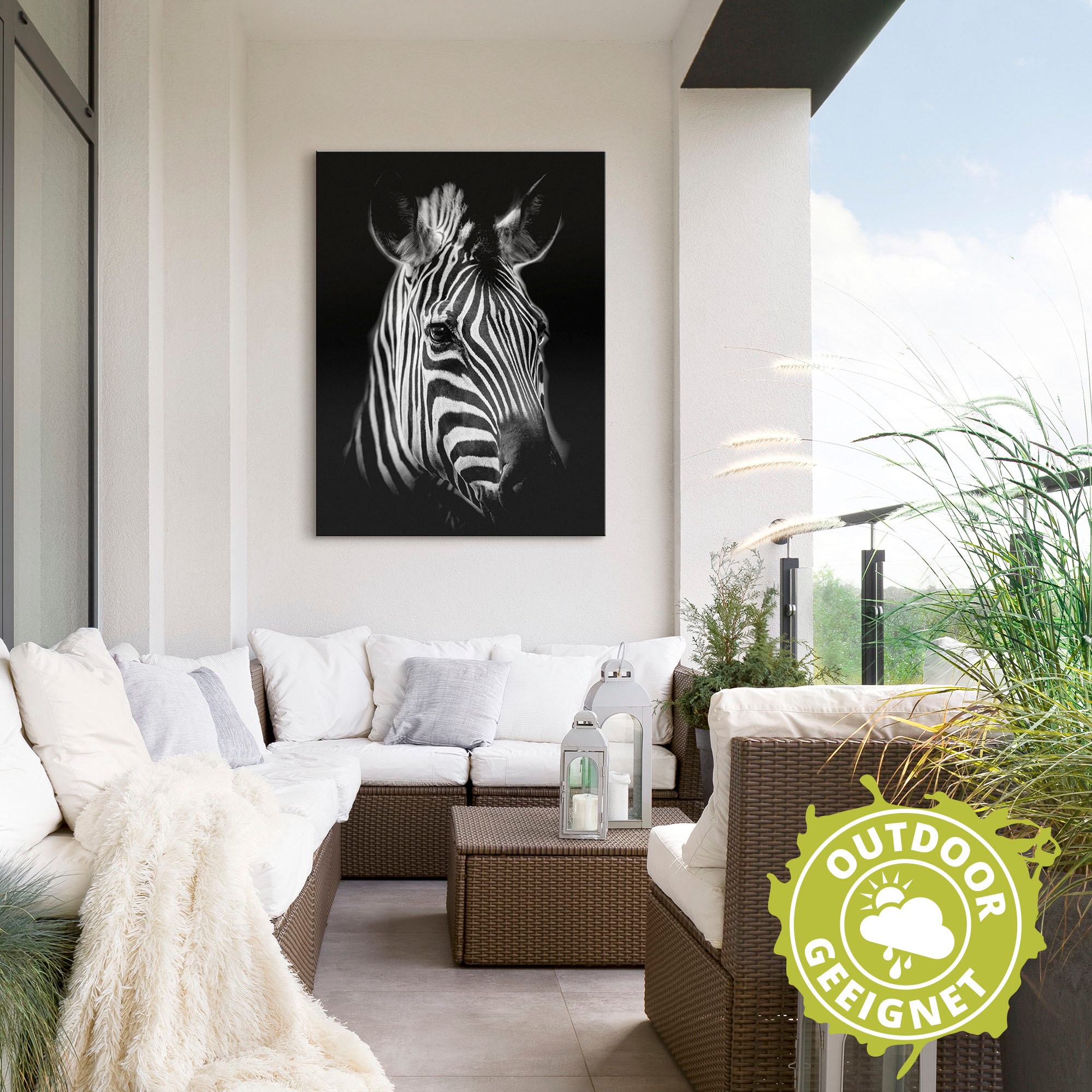 Artland Wandbild »Zebra«, Zebra Bilder, (1 St.), als Alubild, Outdoorbild, Leinwandbild, Poster, Wandaufkleber