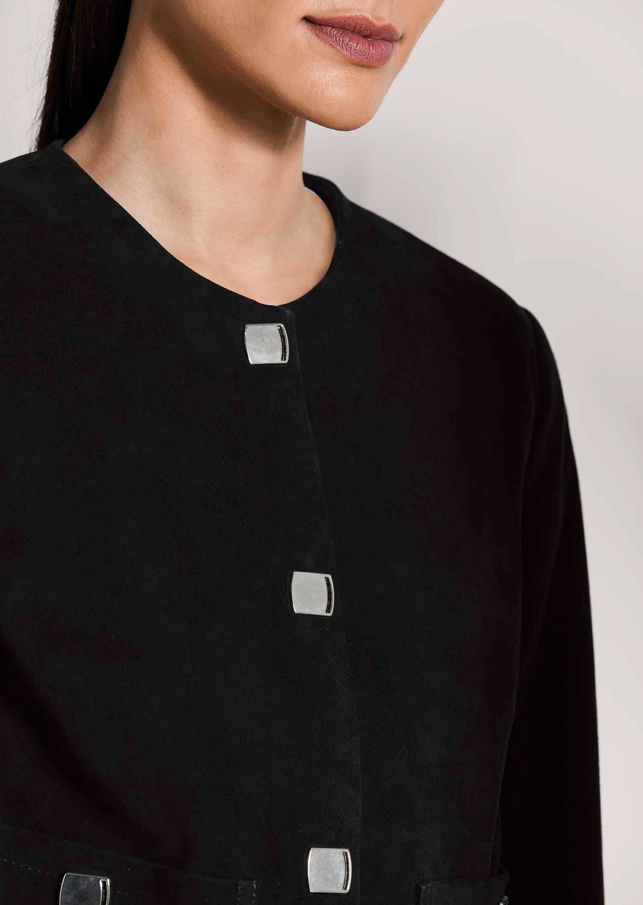 MADELEINE Lederjacke »Lederjacke Kurzjacke mit Schmuckknöpfen«