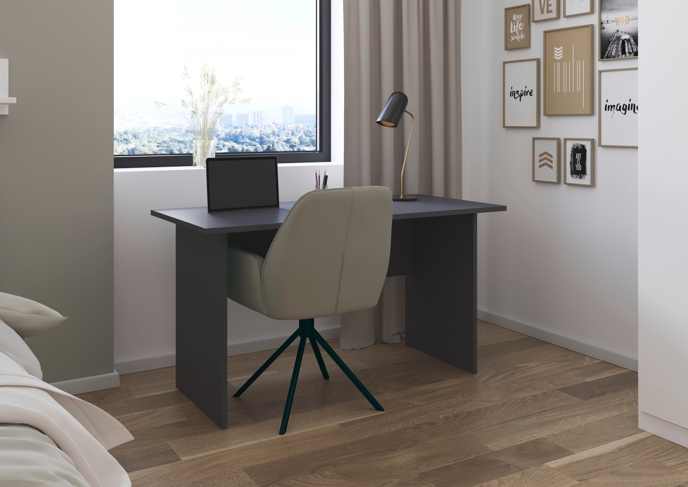 rauch Schreibtisch "Joel" Breite 140 cm, in schlichtem Design mit großer Ab günstig online kaufen