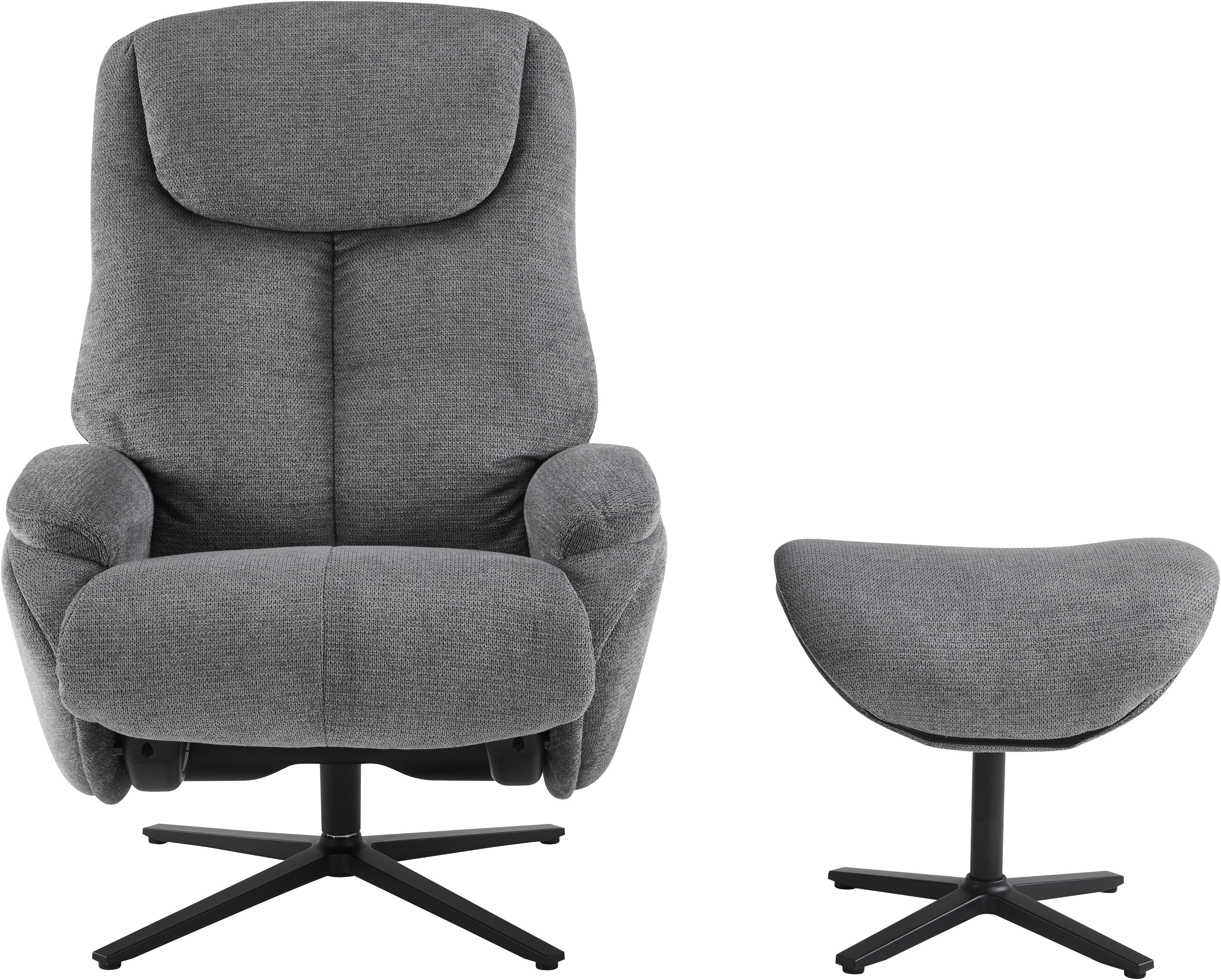 OTTO home Relaxsessel "Sessel SELLIA Relaxsessel, TV-Sessel mit Hocker,Drehsessel 360" Verstellbare Neigung (115-160) für Relax- und Liegeposition