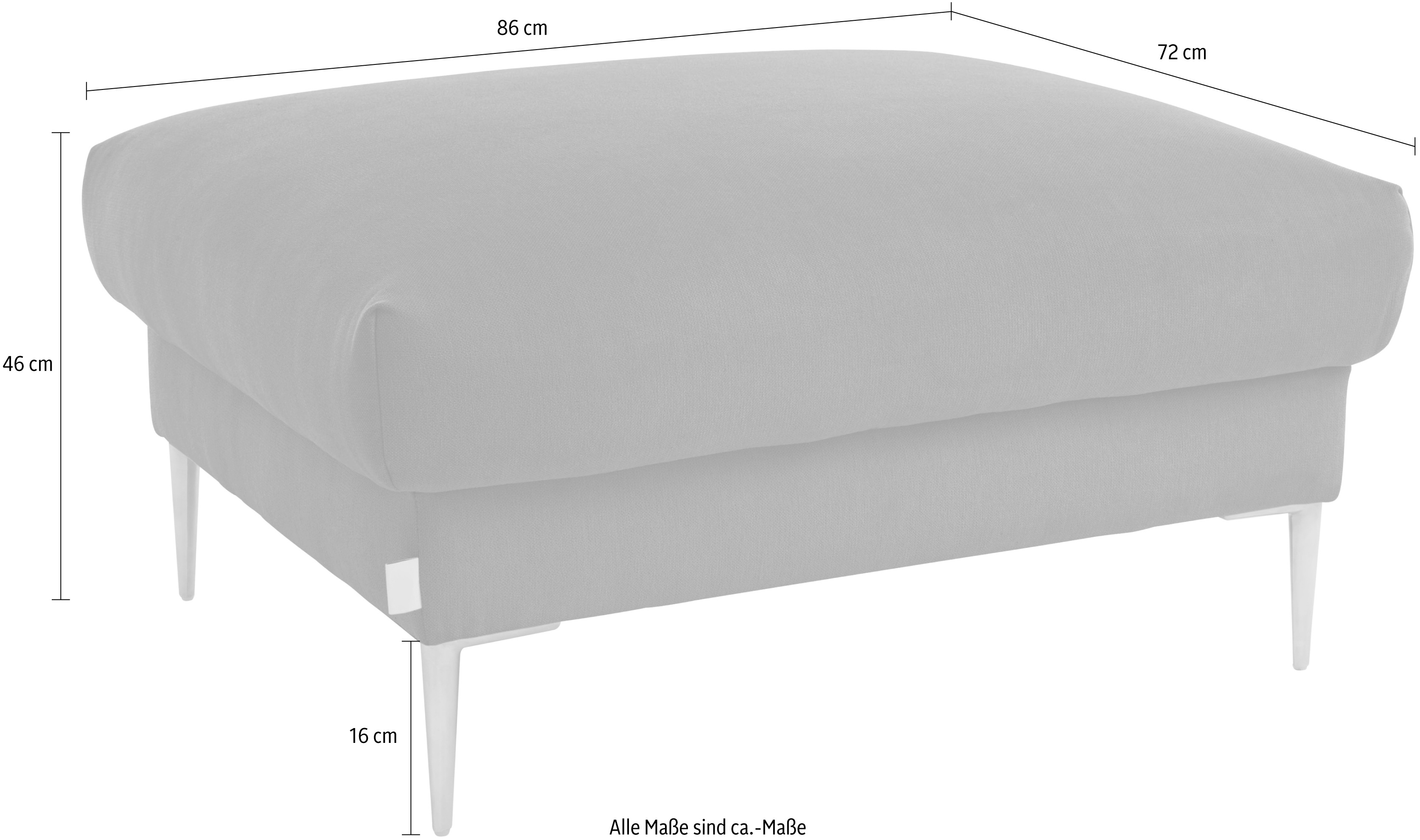 Thumbnail - TRENDMANUFAKTUR Hocker "Lille, elegant und bequem durch Komfortsitzhöhe 46cm, hoher Fuß"