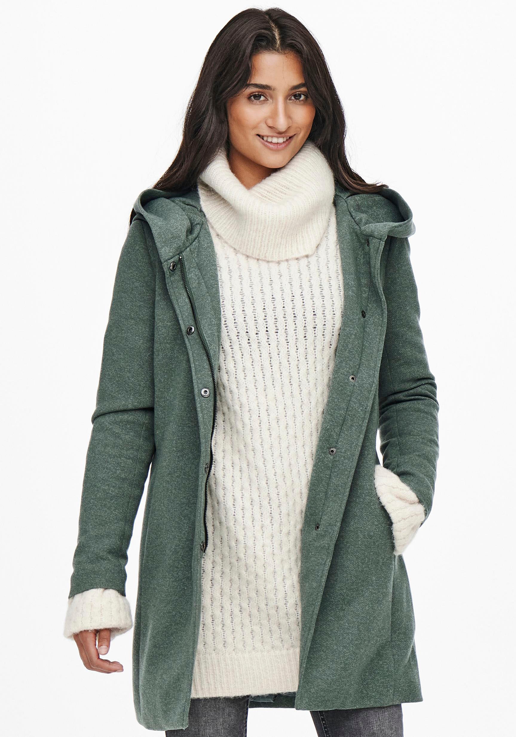 ONLY Langjacke »ONLSEDONA LIGHT COAT OTW NOOS«, mit Kapuze, in melierter Optik