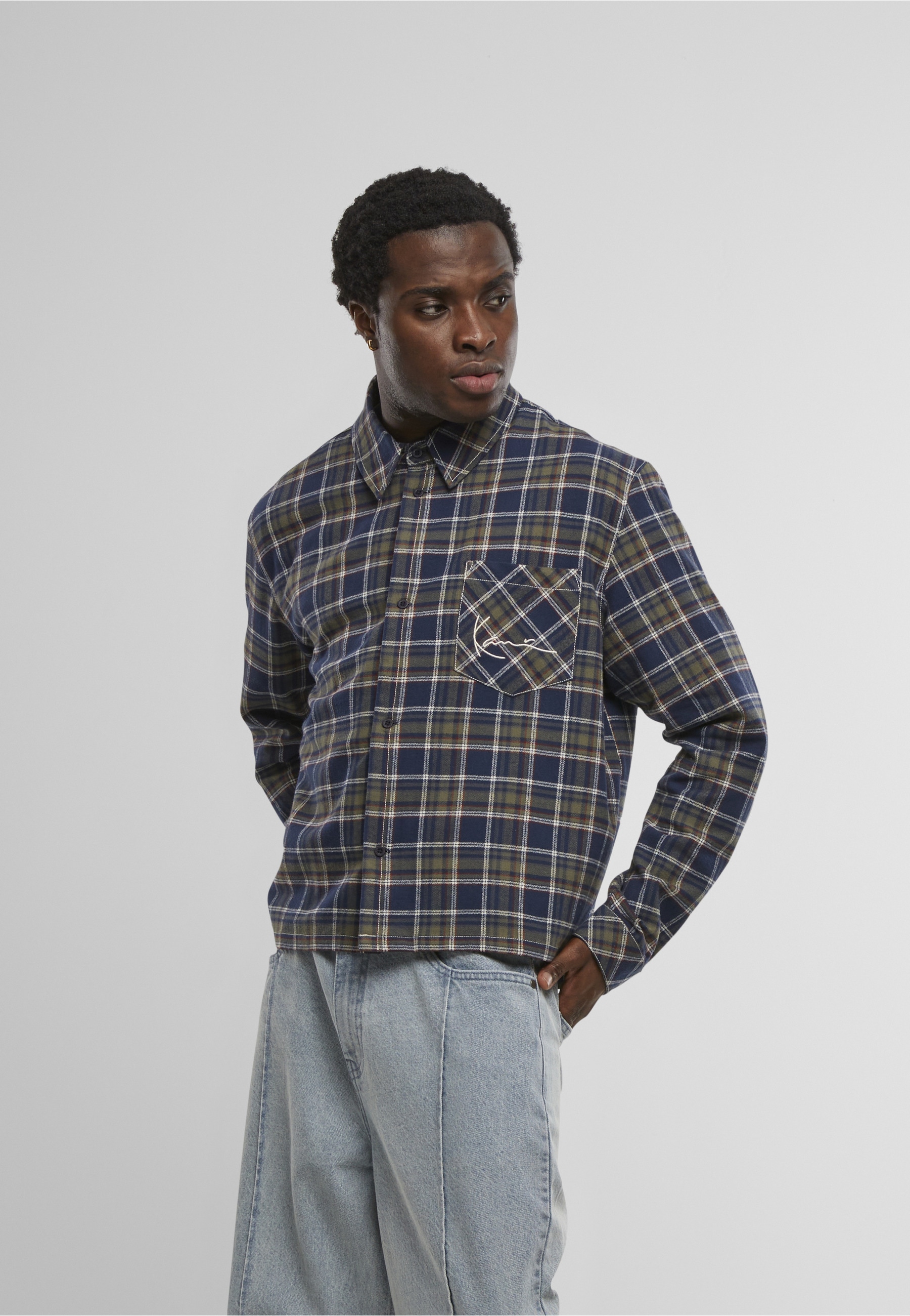 Karl Kani Langarmhemd »Karl Kani Small Signature Cropped Check Shirt« 1