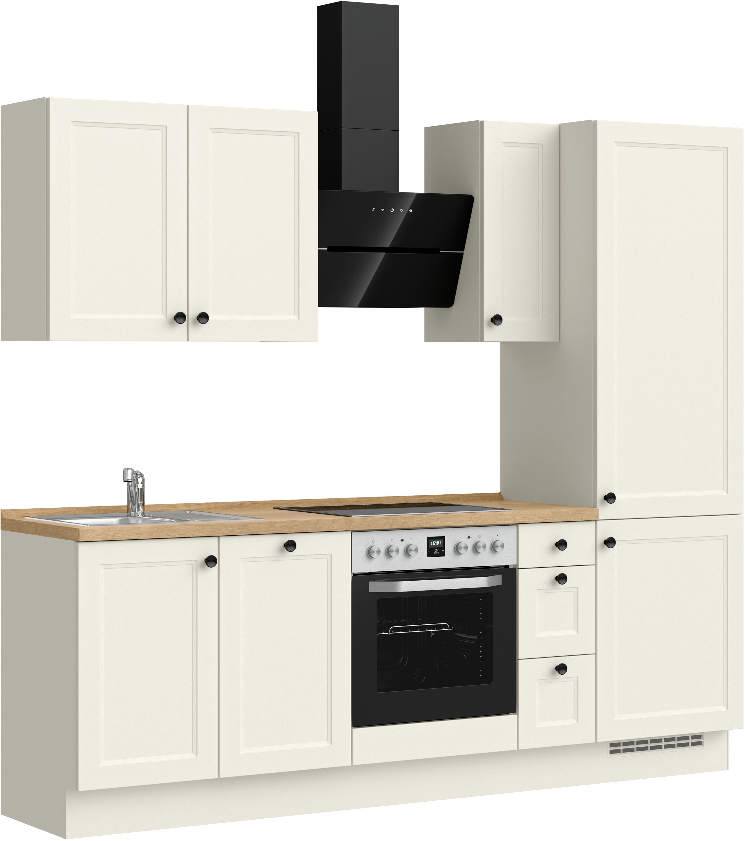 nobilia® Küchenzeile »"Cascada II"«, vormontiert, Breite 240 cm, Ausrichtung wählbar, wahlw. mit E-Geräten