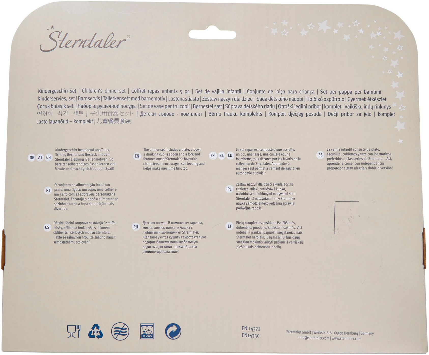 Sterntaler® Kindergeschirr-Set »Fuchs Filou, eckig«