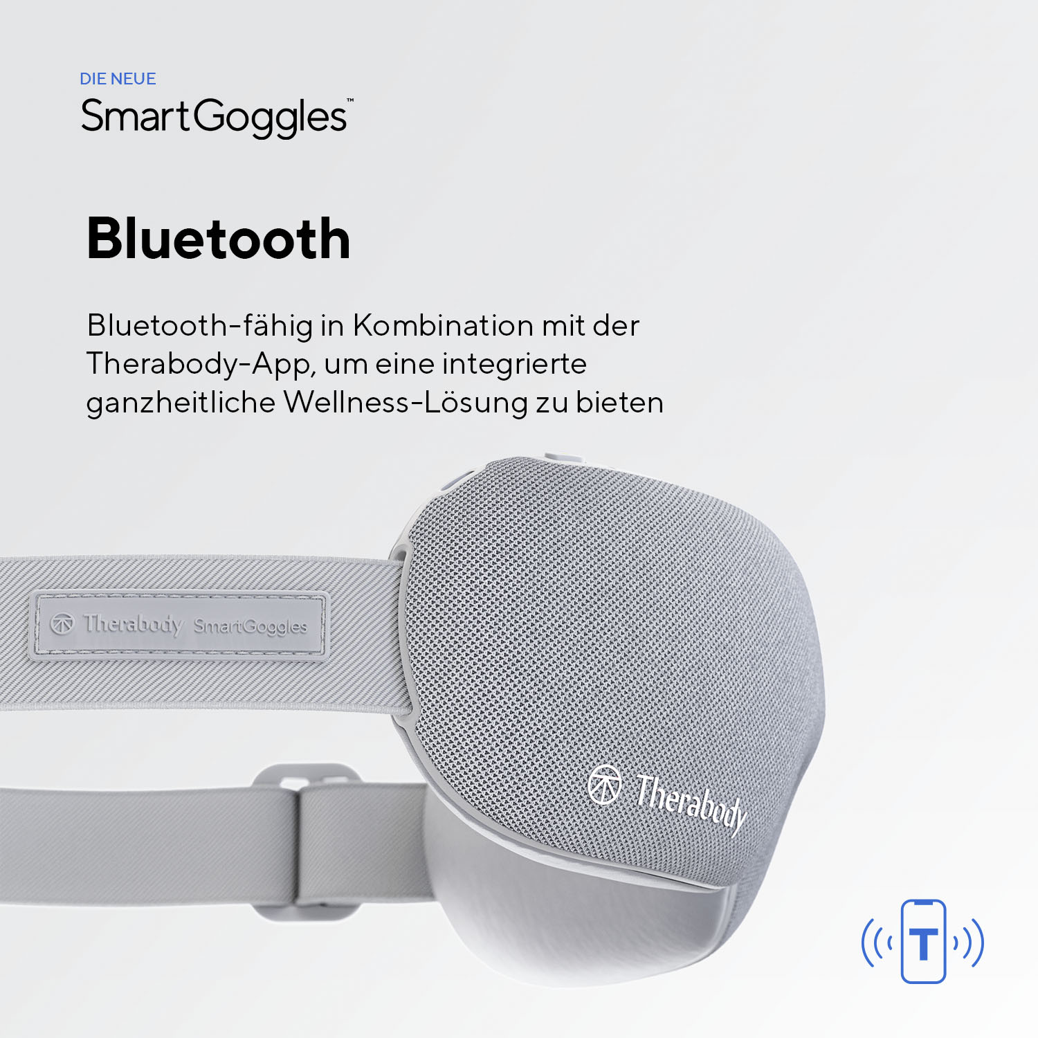 Thumbnail - Therabody Massagegerät "SmartGoggles Augenmassage, Vibration, Wärme, App-Steuerung" verbessert die Schlafqualität, linde...