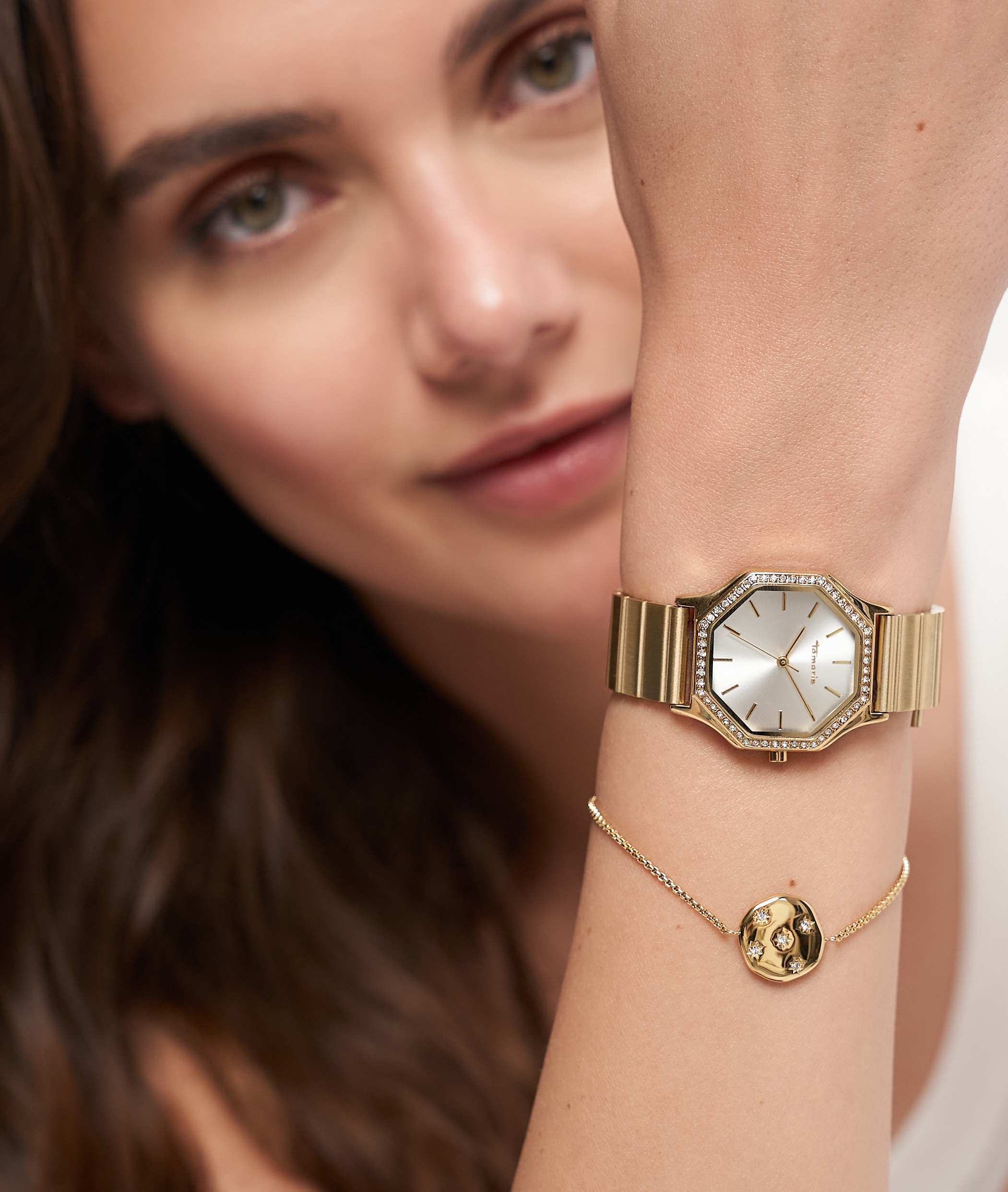 Tamaris Edelstahlarmband »Schmuck Geschenk Edelstahl Armkette Little Twinkel« mit Zirkonia (synth.)