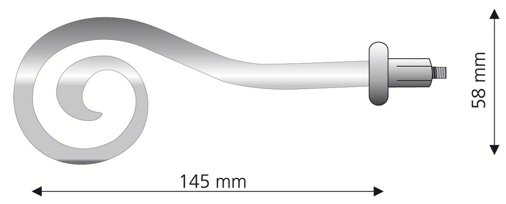 Liedeco Gardinenstangen-Endstück »Endstück, Endknopf Spirale "Esperanca" für 16 mm Stangen«, (2 St.), Endstück, Endknopf