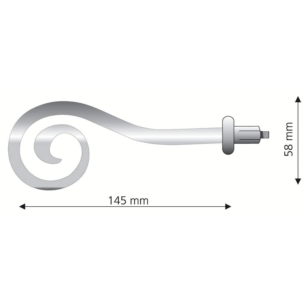 Liedeco Gardinenstangen-Endstück »Endstück, Endknopf Spirale "Esperanca" für 16 mm Stangen«, (2 St.)