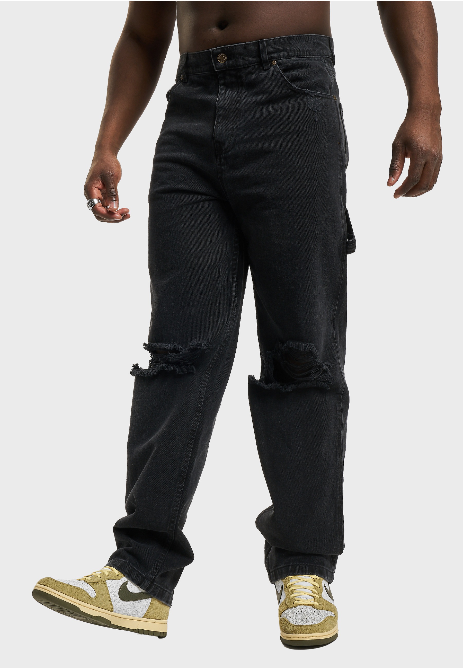 Karl Kani Bequeme Jeans »Karl Kani Herren KK Retro Baggy Workwear Knee Cut Denim« 1 Stk.