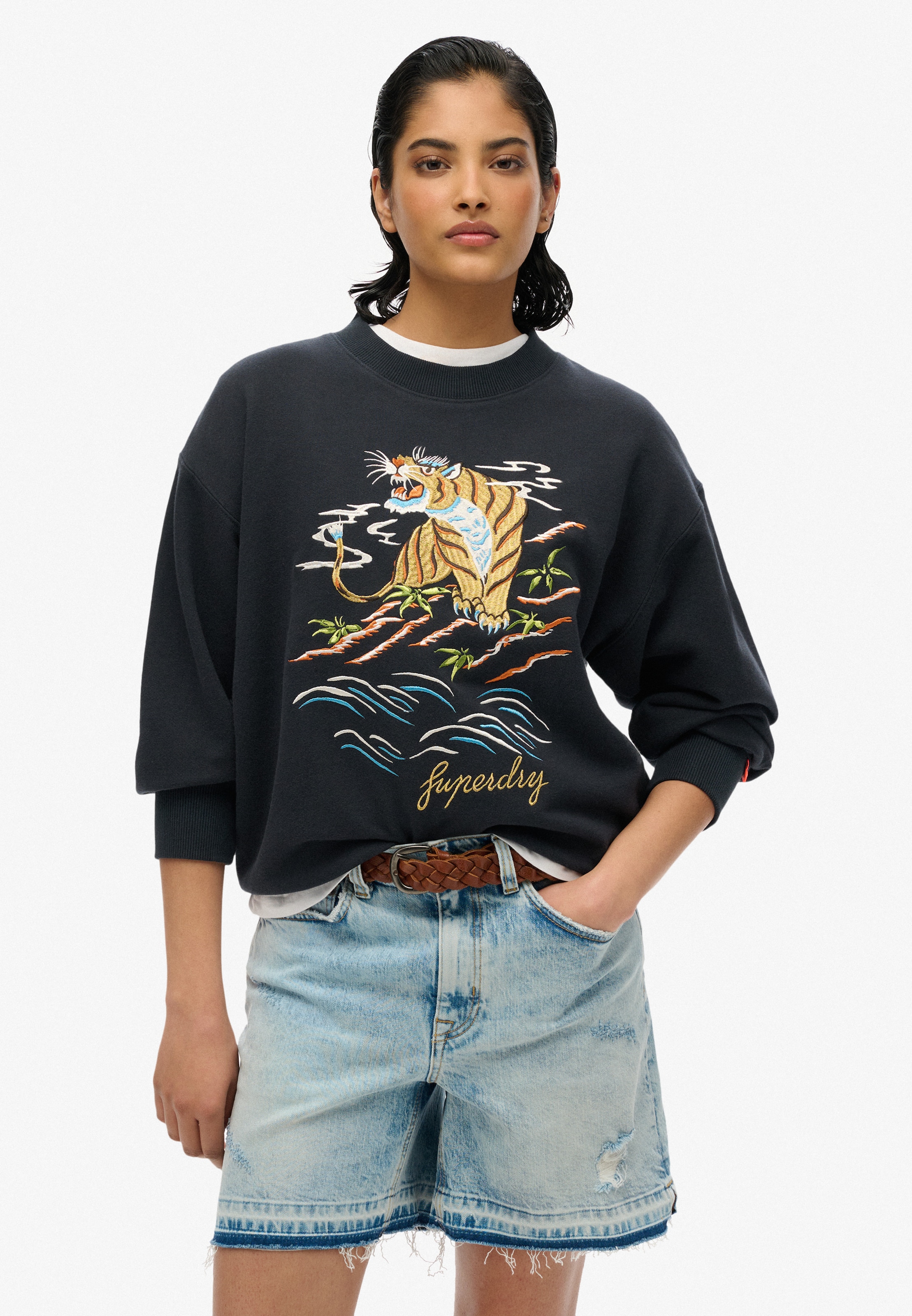 Superdry Sweatshirt "SUIKA EMBROIDERED LOOSE CREW" günstig online kaufen