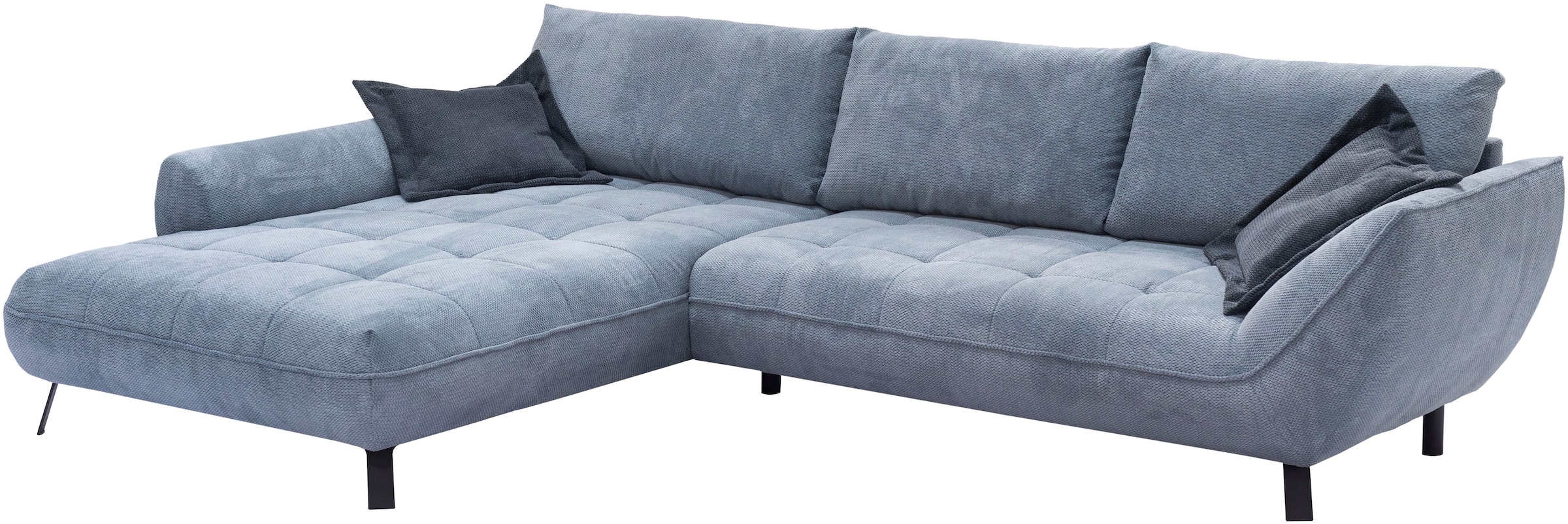 exxpo - sofa fashion Ecksofa »Biarritz modern und elegantes Mega Sofa mit tollem Sitzkomfort, L-Form«, XXL– Longchair Ecke in hochwertiger Verarbeitung, Stellmaße 324x203cm