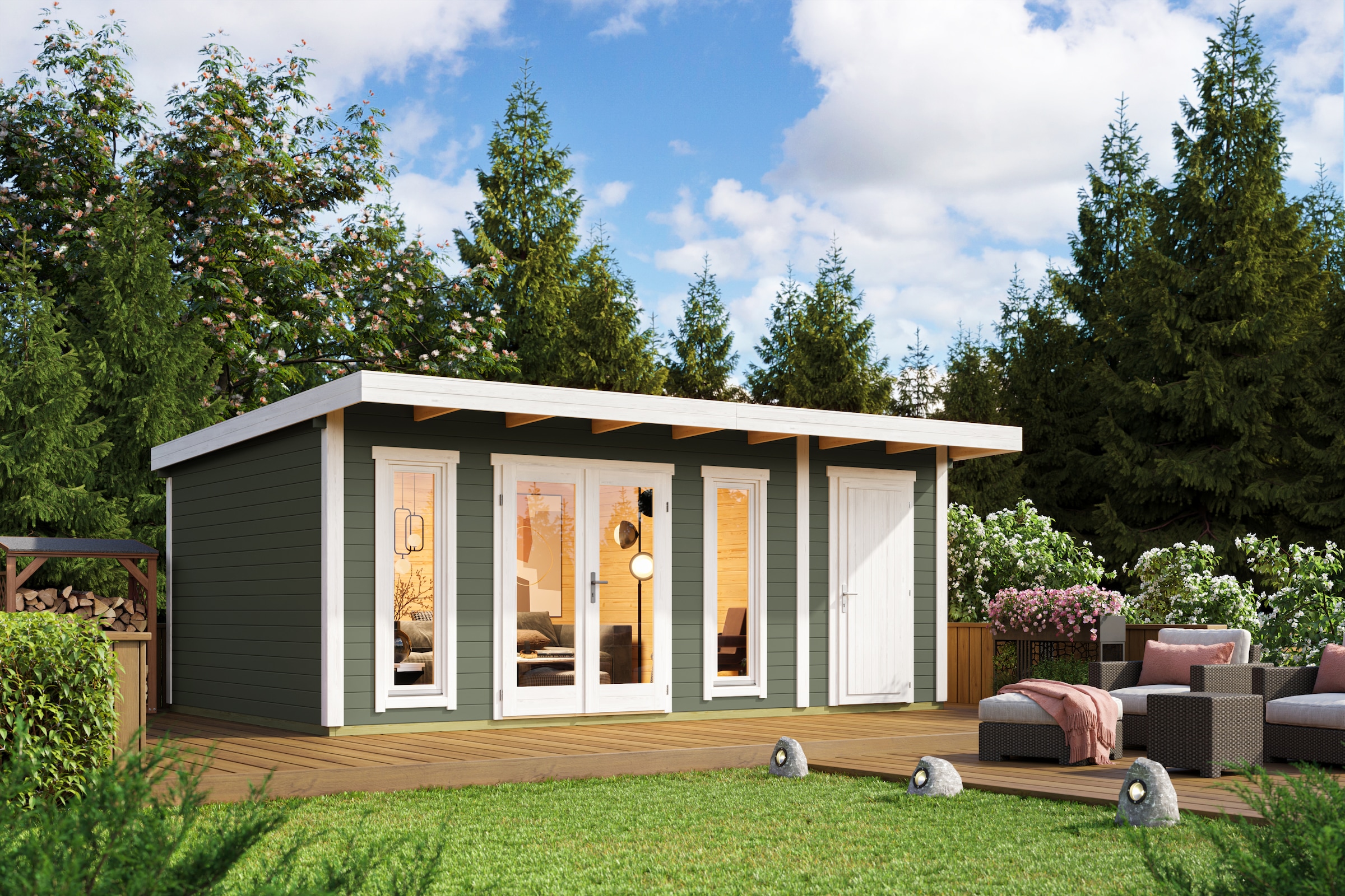 Nordic Holz Gartenhaus "SICILY 2" günstig online kaufen