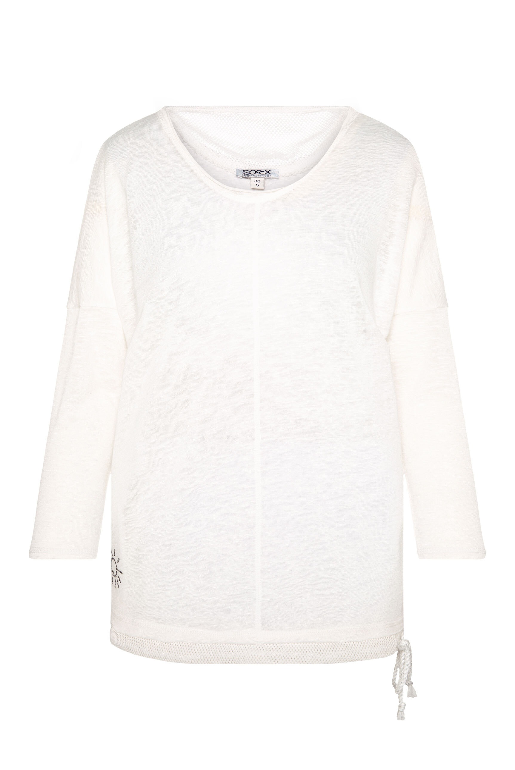 SOCCX 3/4-Arm-Shirt mit überschnittenen Schultern günstig online kaufen