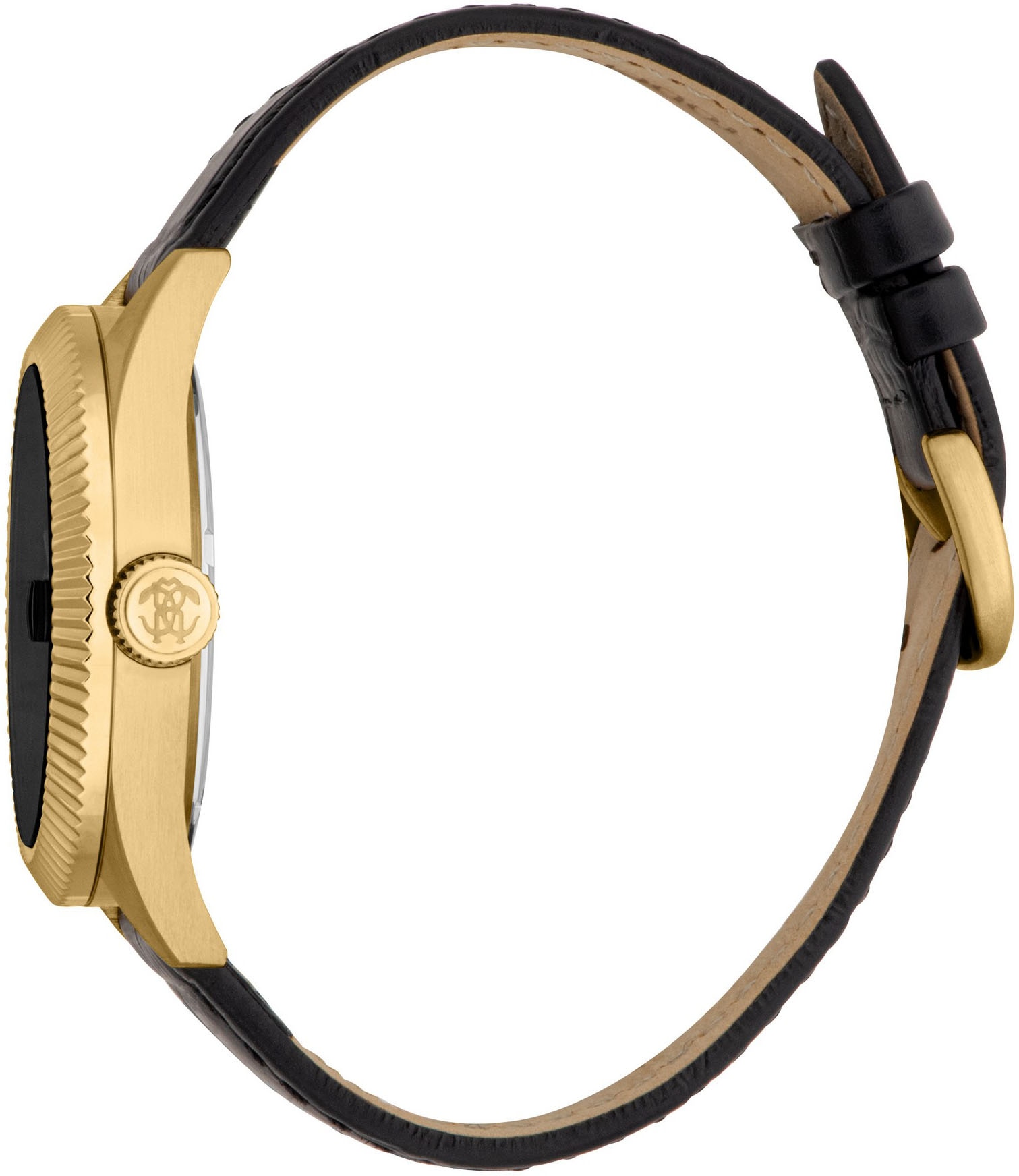 roberto cavalli Quarzuhr »Uomo Classico III«, Armbanduhr, Herrenuhr, Lederarmband, analog, Tag