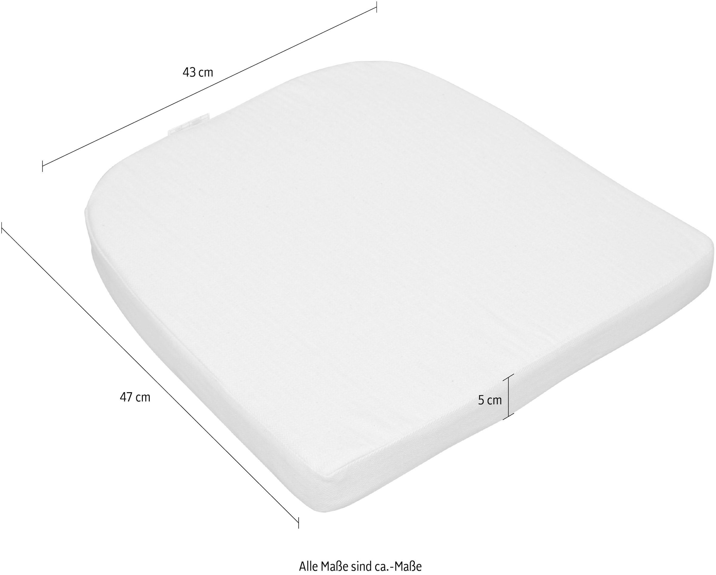 BAUR Rechnung auf MORE | (1 St.), AND (43/47/5) HOFMANN LIVING Sitzkissen, Maße (B/T/H):