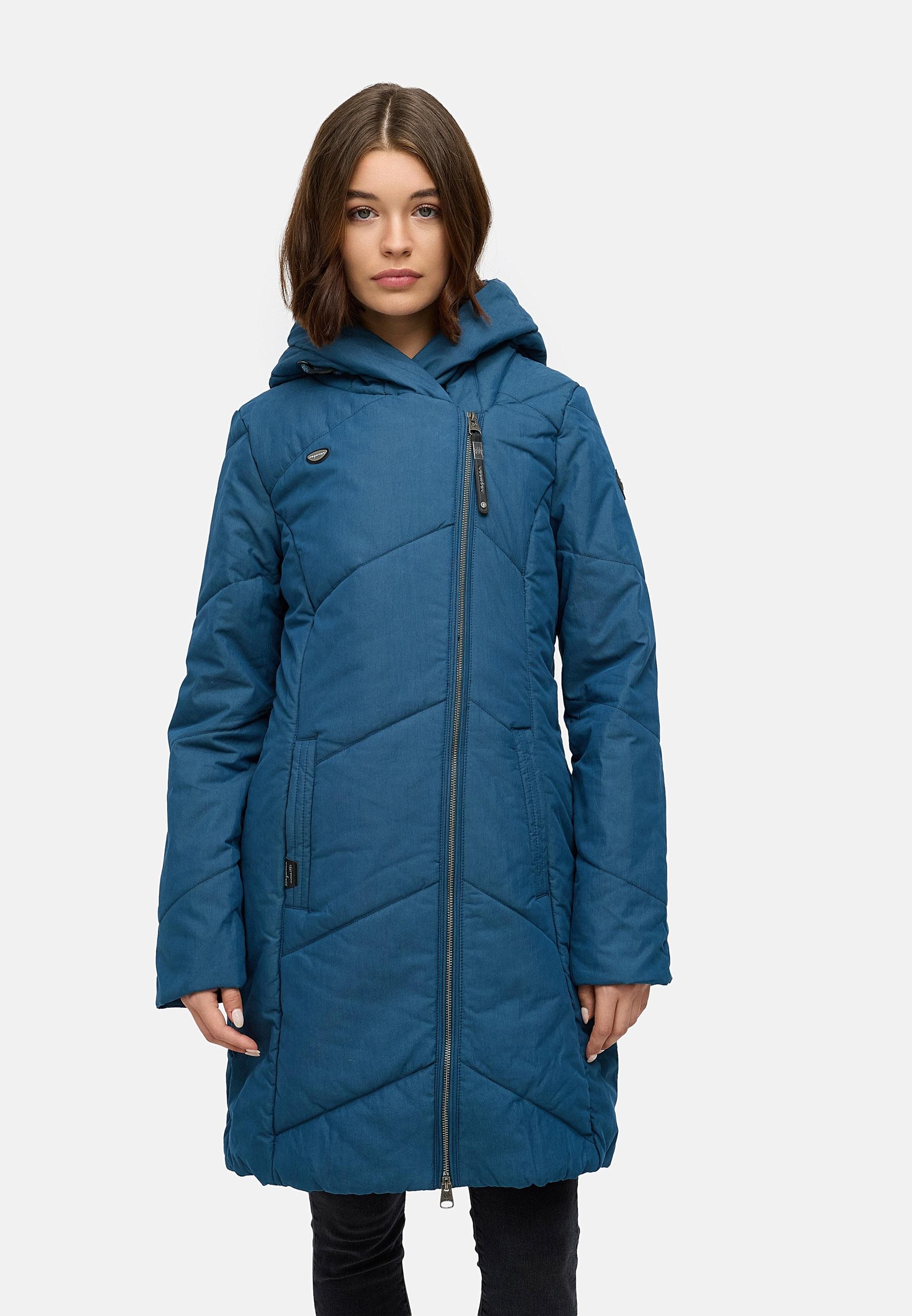 Ragwear Wintermantel »Gordon Long« gesteppter Winterparka mit asymmetrischem Kragen