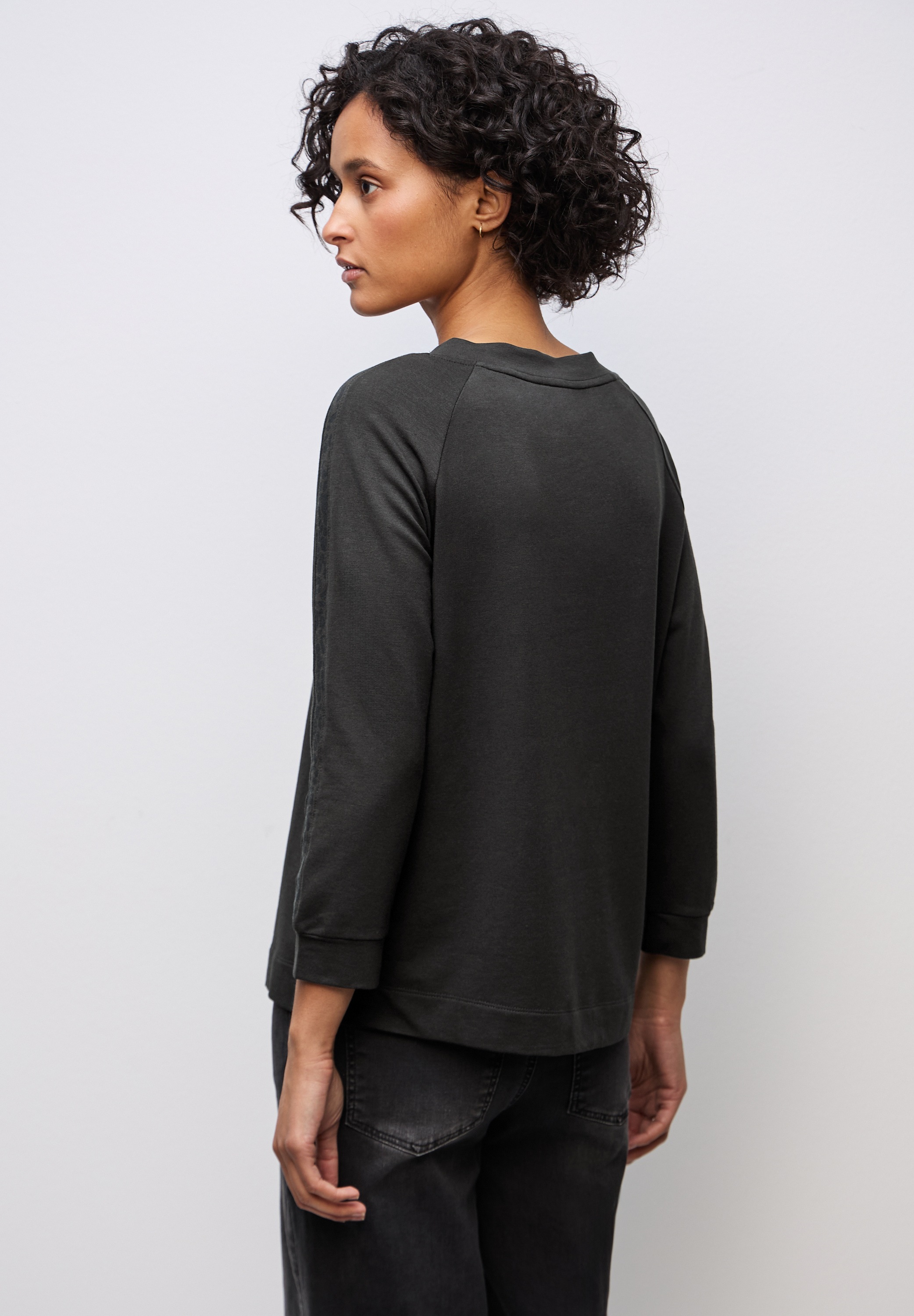 STREET ONE 3/4-Arm-Shirt mit Galon-Streifen günstig online kaufen