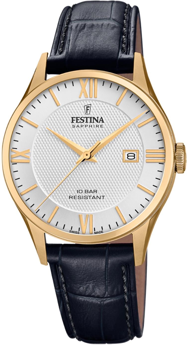 Festina Quarzuhr »Swiss Made Collection, F20010/2«, Armbanduhr, Herrenuhr