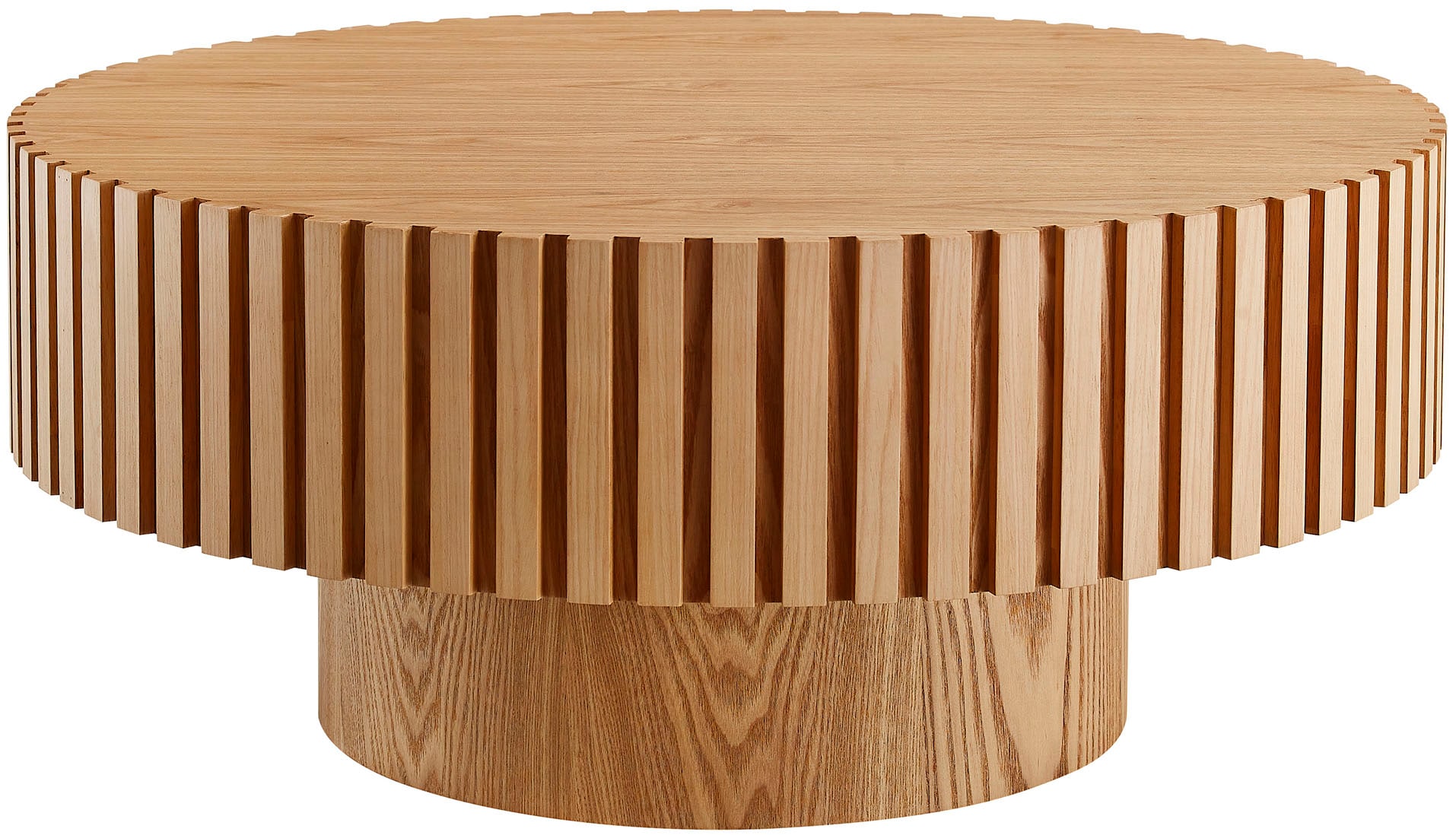 SalesFever Couchtisch "rund mit Massivholz-Lamellen Ø 80 cm" 1 Stk. tlg. Mo günstig online kaufen