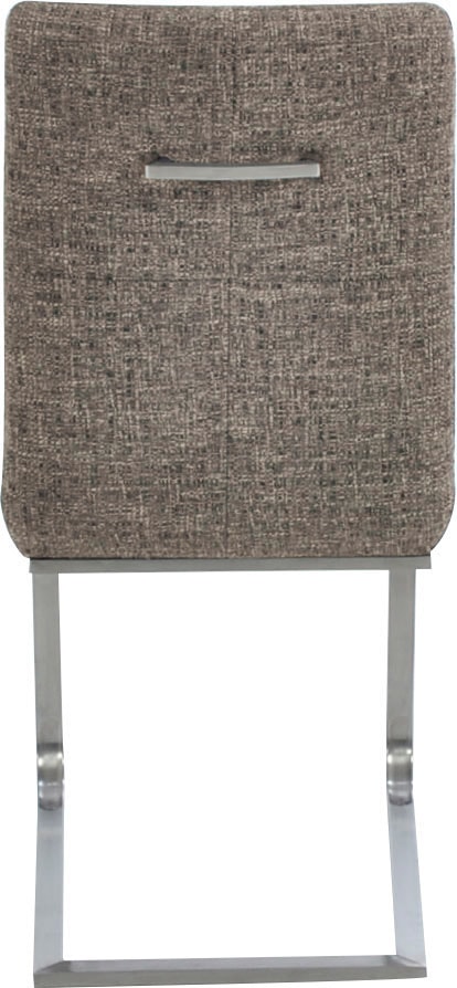 K+W Komfort & Wohnen Freischwinger »Giacomo II«, (Set), 2 St., Microfaser 785, mit Metallgriff am Rücken, Sitz und Rücken gesteppt in Materialmix