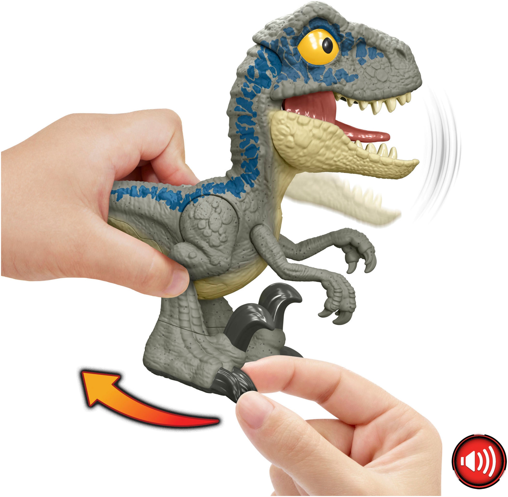 Mattel® Actionfigur »Jurassic World, Mega Roar Velociraptor, Blue«, mit Brüllaction