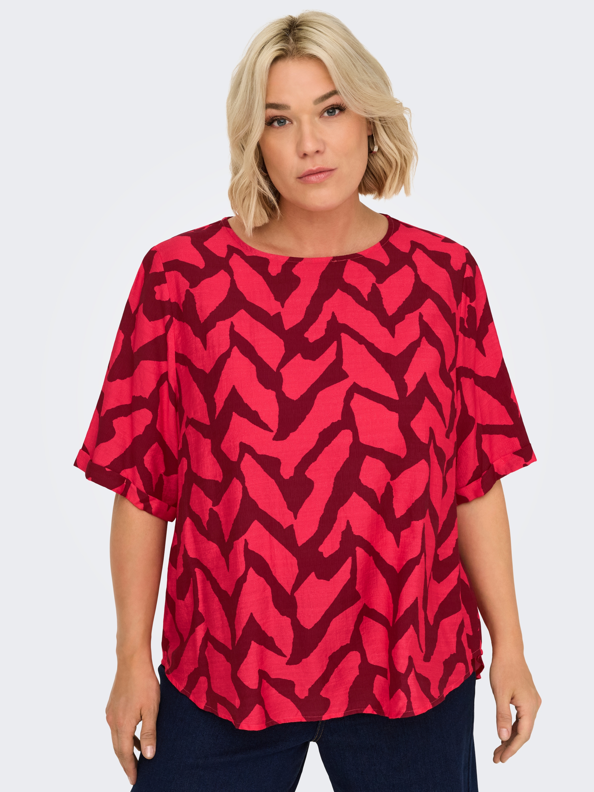 ONLY CARMAKOMA Blusenshirt "CARBERIET SS TOP AOP" günstig online kaufen