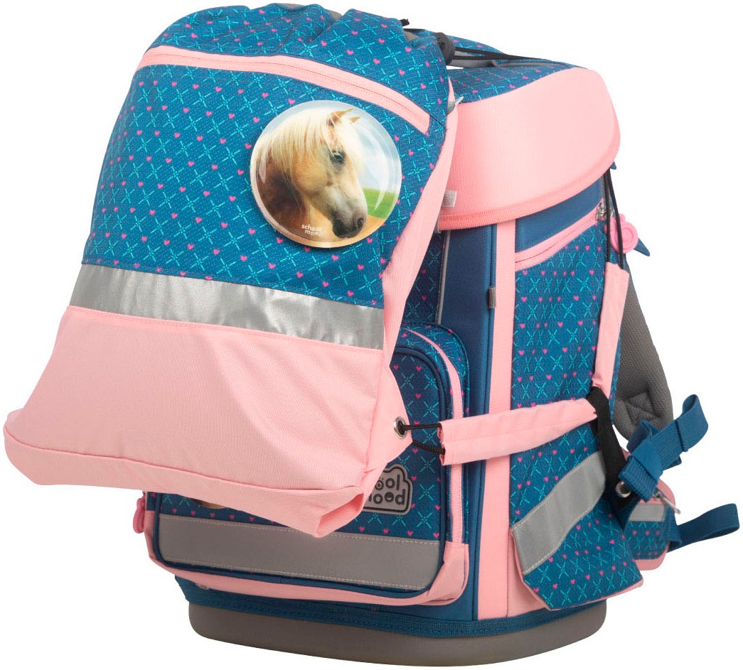 SCHOOL-MOOD® Schulranzen »Champion, Mila (Pferd)«, retroreflektierende Flächen, aus recyceltem Material