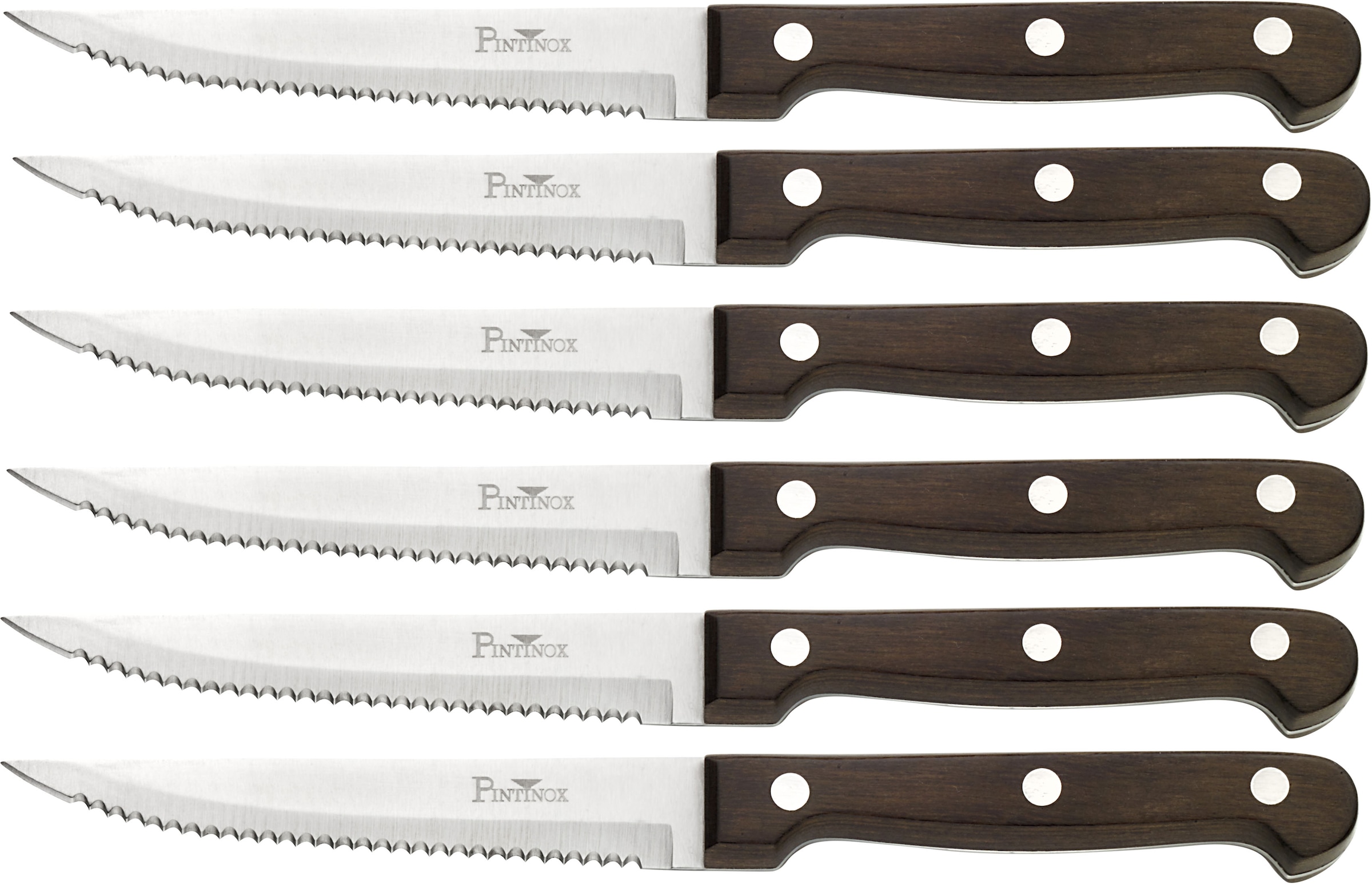 PINTINOX Steakmesser "P.Wood" aus rostfreiem Stahl, Griff aus Pakkaholz, Kl günstig online kaufen