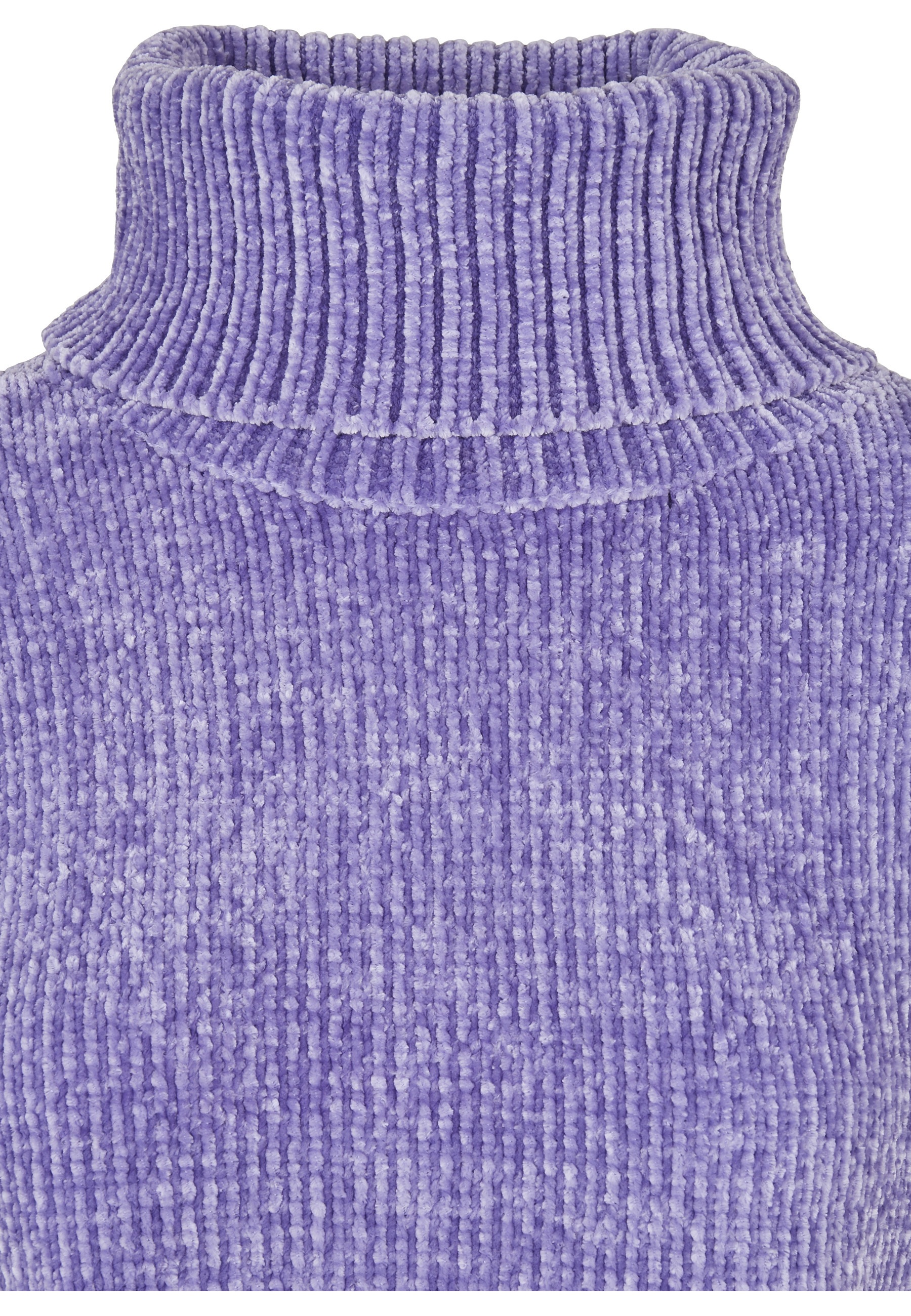 URBAN CLASSICS Sweatshirt »Urban Classics Damen Ladies Short Chenille Turtleneck Sweater«, 1 Stk.
