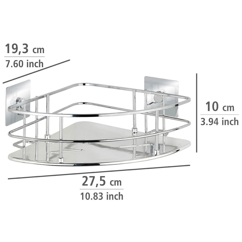 WENKO Eckregal »Turbo-Loc Quadro«, 1 Ablage