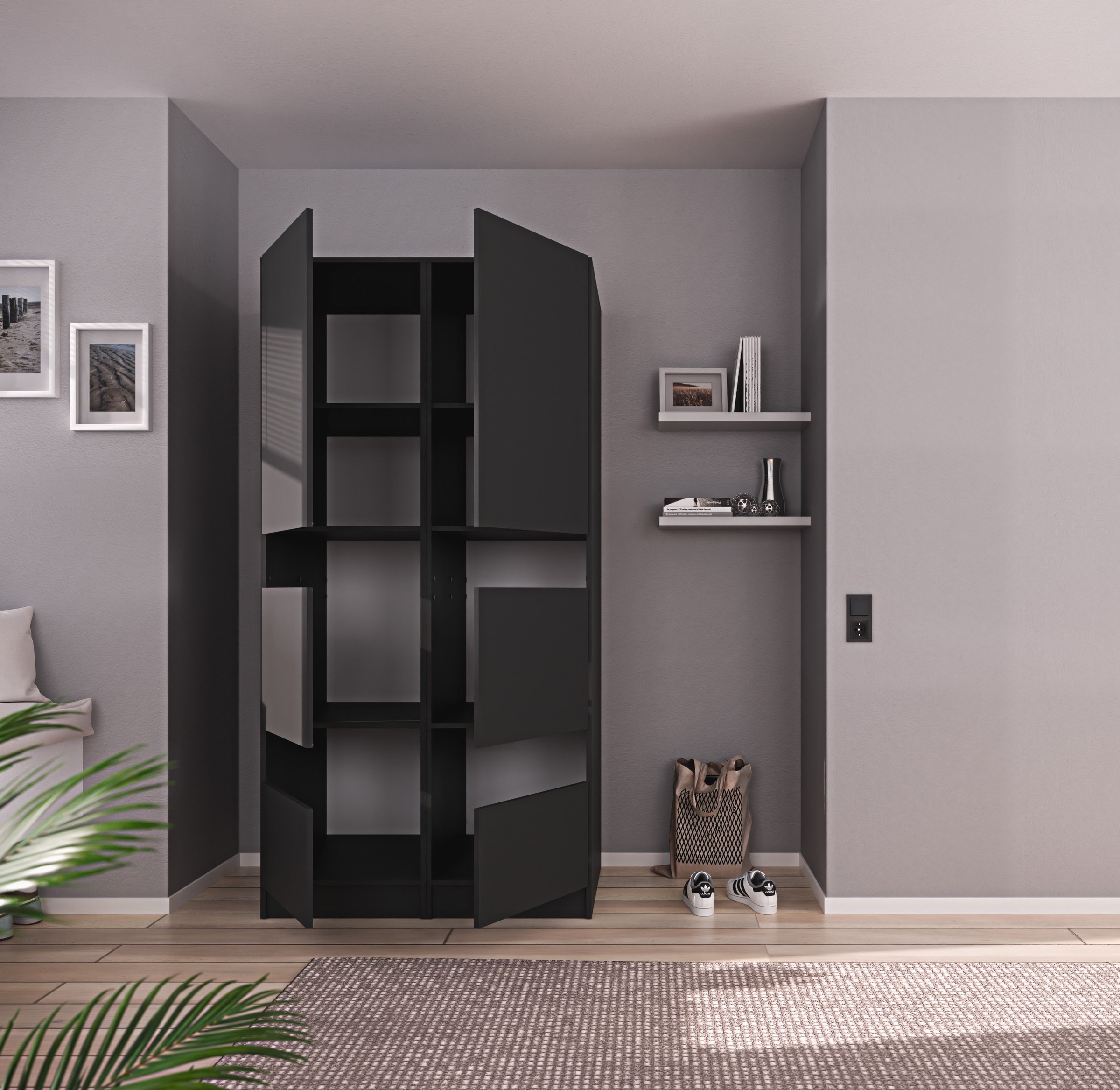 BASIC by Balculina Mehrzweckschrank-Set »Washhome B/T/H 100x68x200« 2 Stk. tlg.