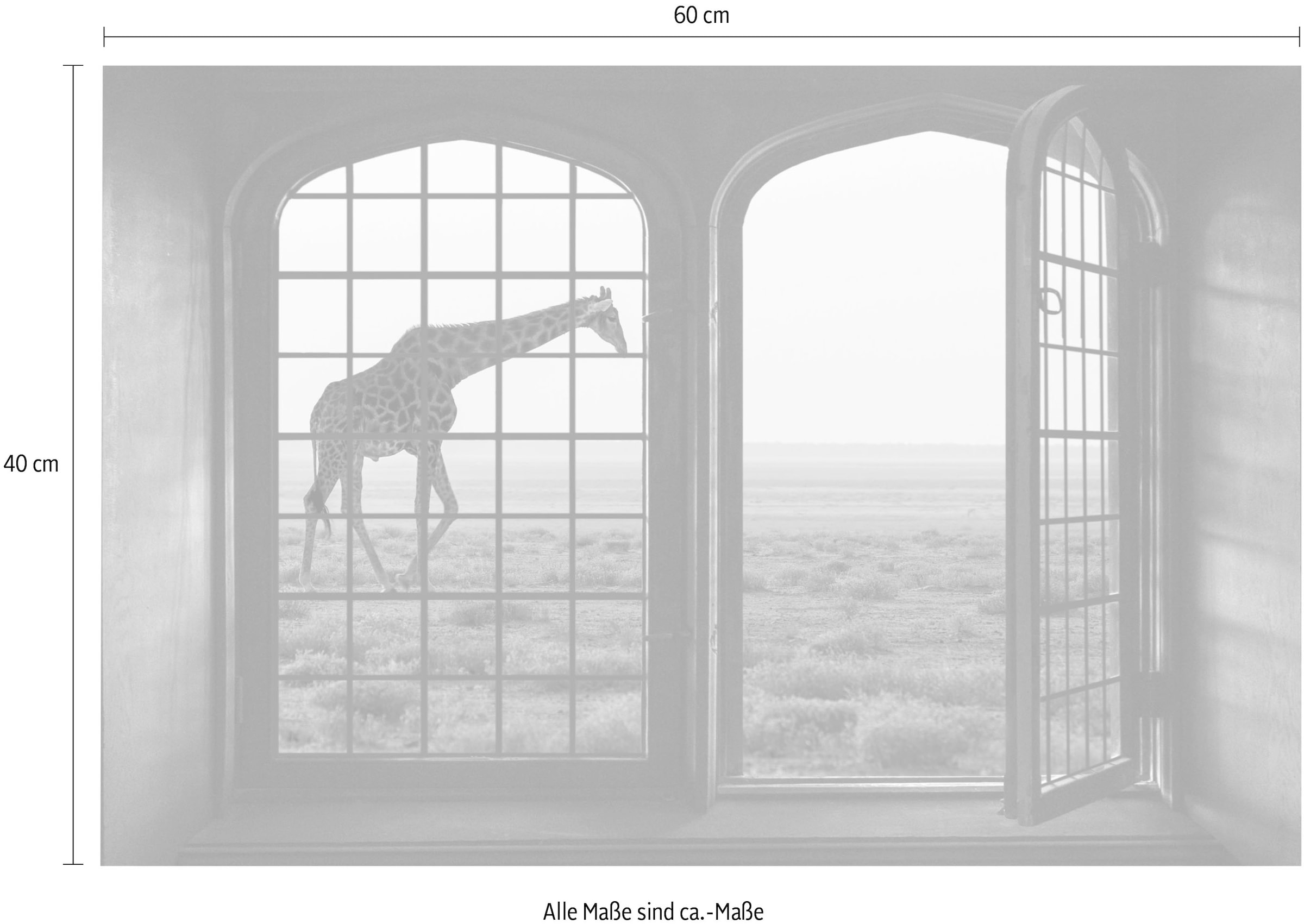 queence Wandsticker »Giraffe«, Wandsticker, Wandbild, selbstklebend, 3D, Fenster