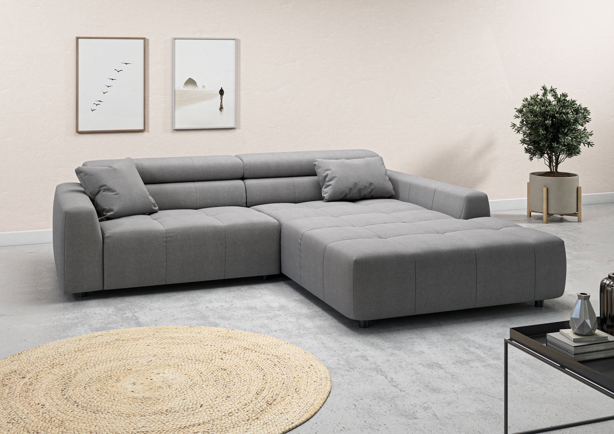 3C Candy Ecksofa "Denver auch mit Cord- und Easy care-Bezug, Kopfteilverste günstig online kaufen