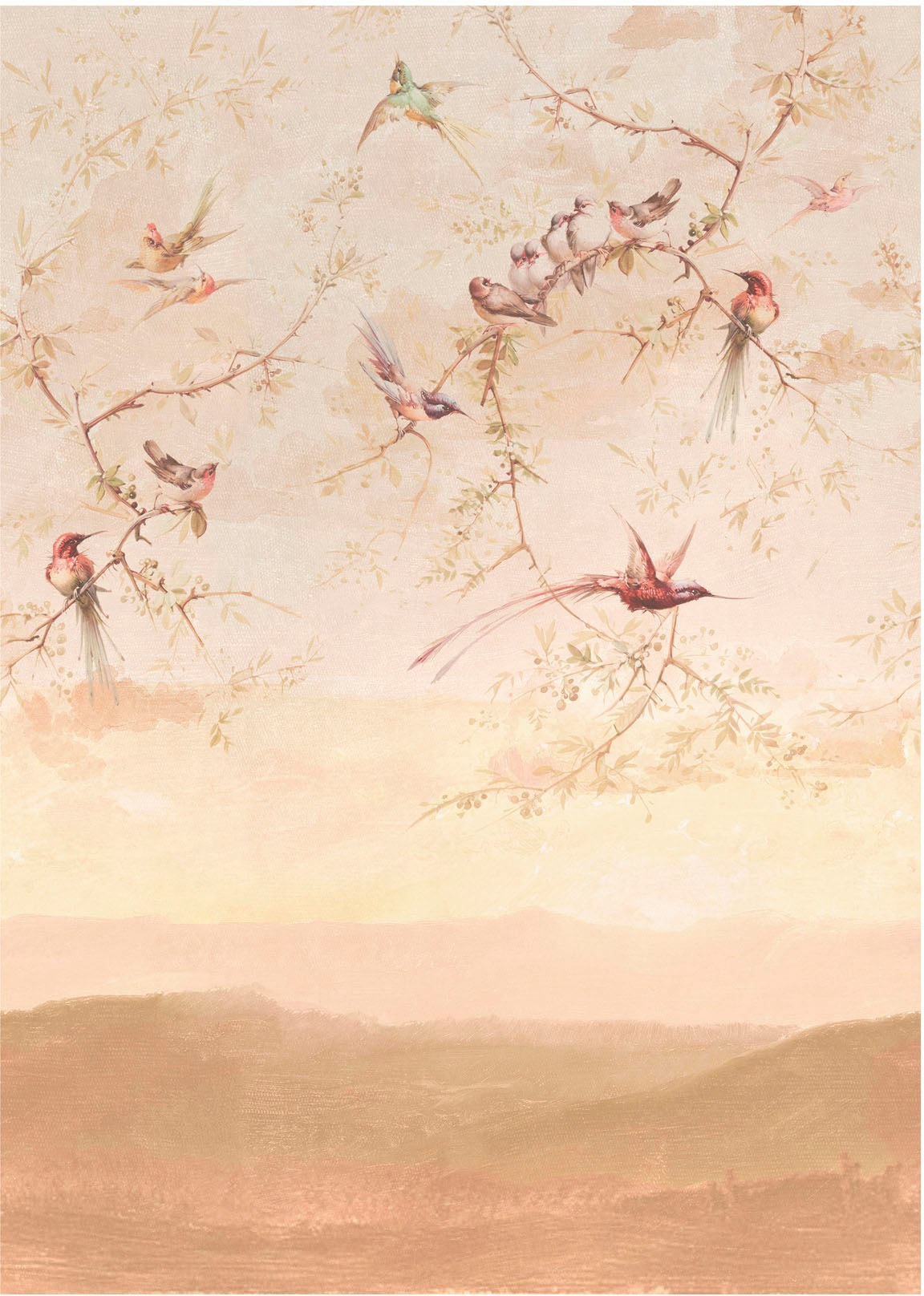 Art for the home Vliestapete »Fototapete Sunset Birds«