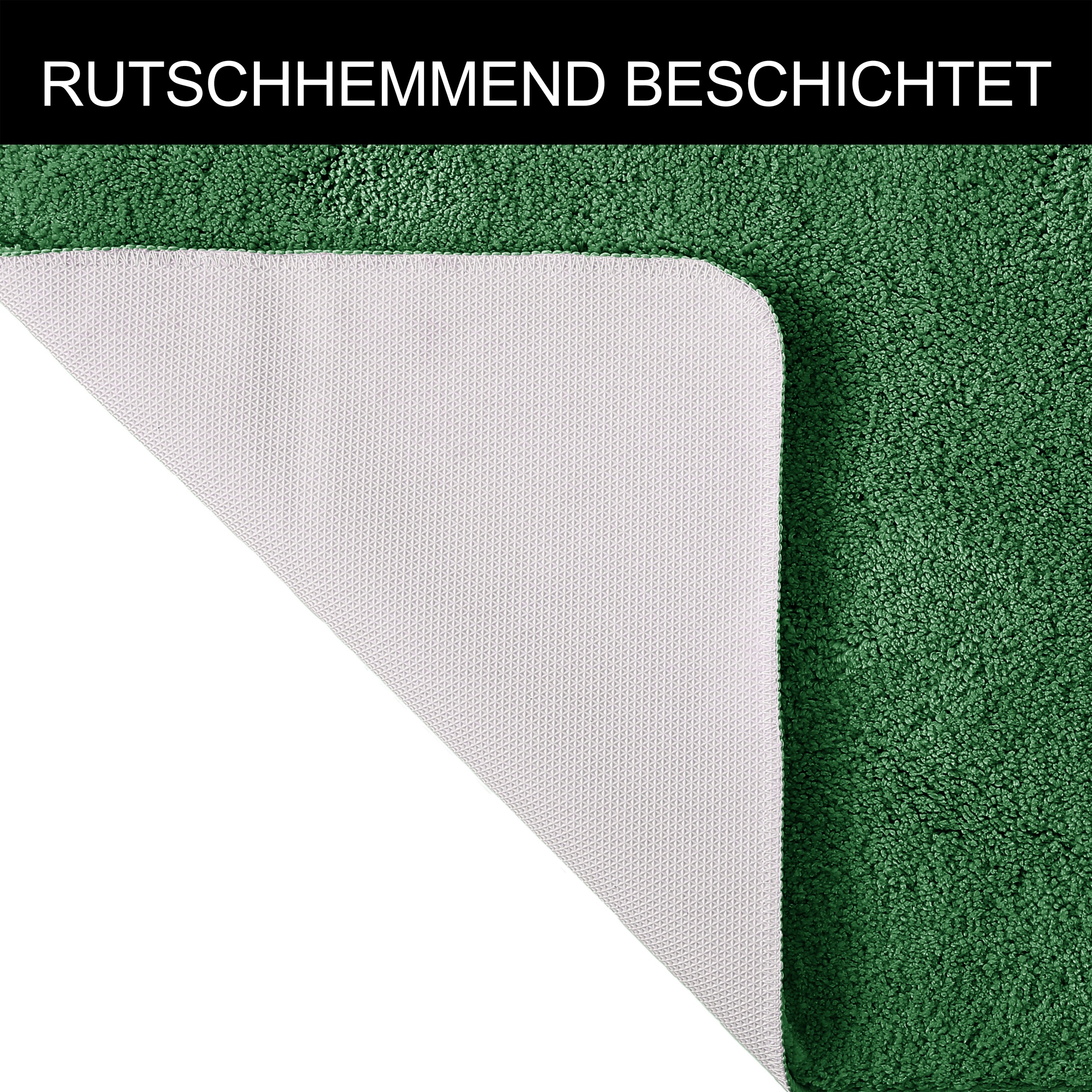 my home Badematte »Inga, Badezimmer Teppich, Badvorleger« Höhe 20 mm rutschhemmend beschichtet fußbodenheizungsgeeignet | schnell trocknend | strapazierfähig Badteppich, unifarben, weich, als halbrund und rechteckig erhältlich