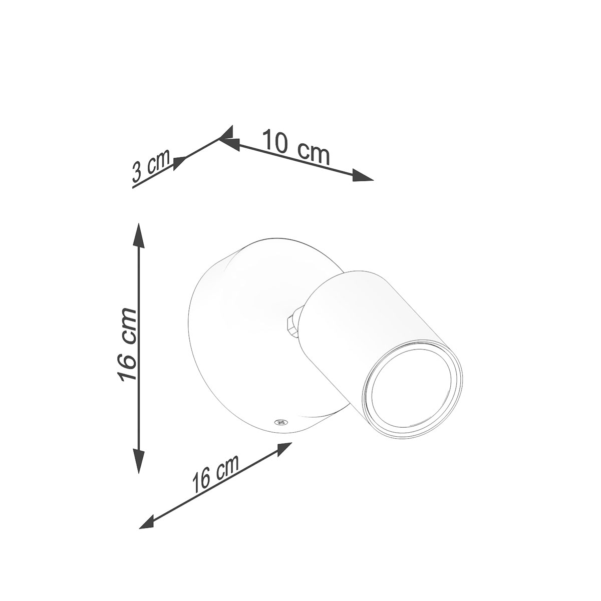 SOLLUX lighting Wandleuchte »VERDO«, 1 flammig, Leuchtmittel GU10 | ohne Leuchtmittel, Lichtstromanpassung