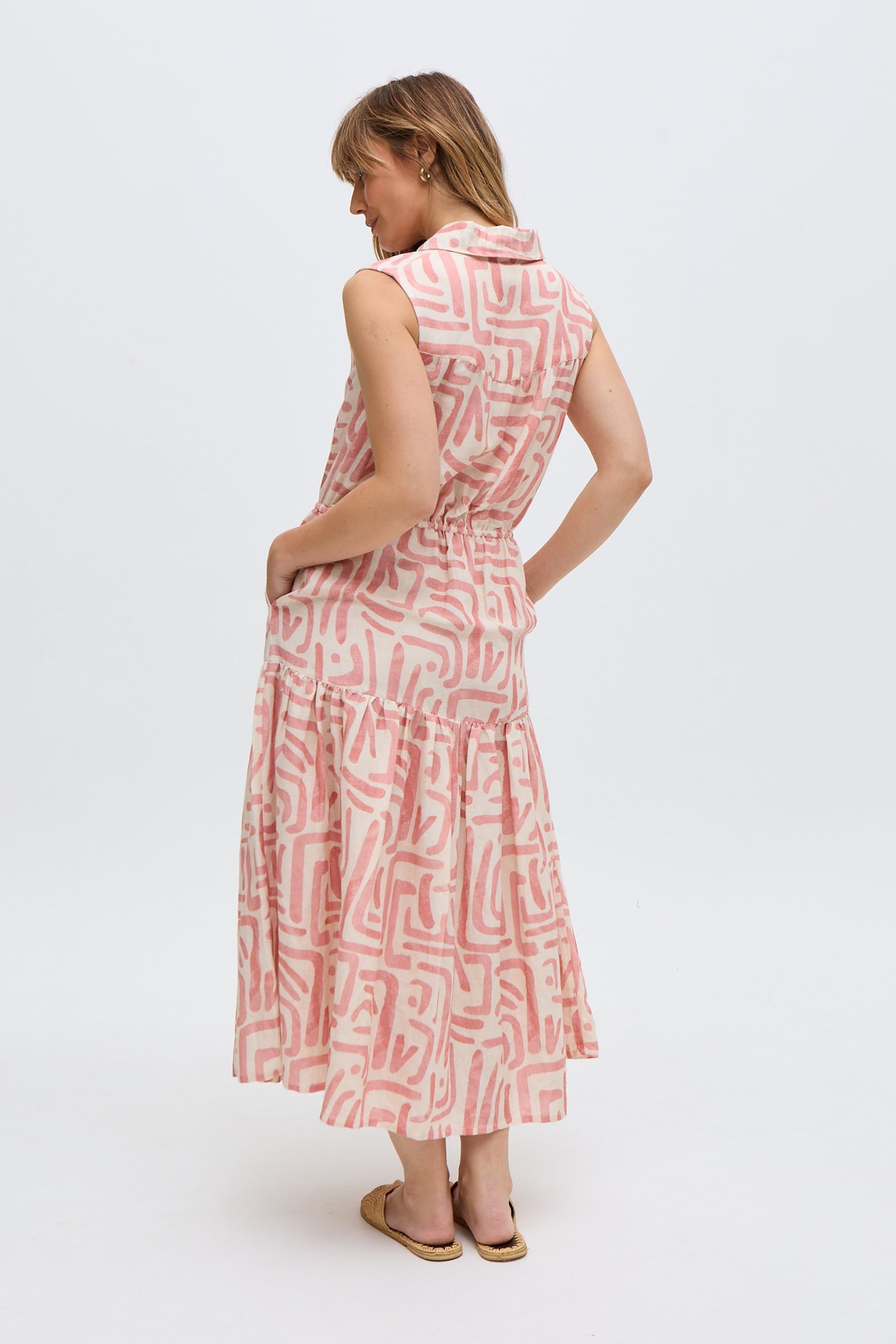Thumbnail - RAFFYA Midikleid "Holly Tiered Warhol Print Maxi Dress Damen"