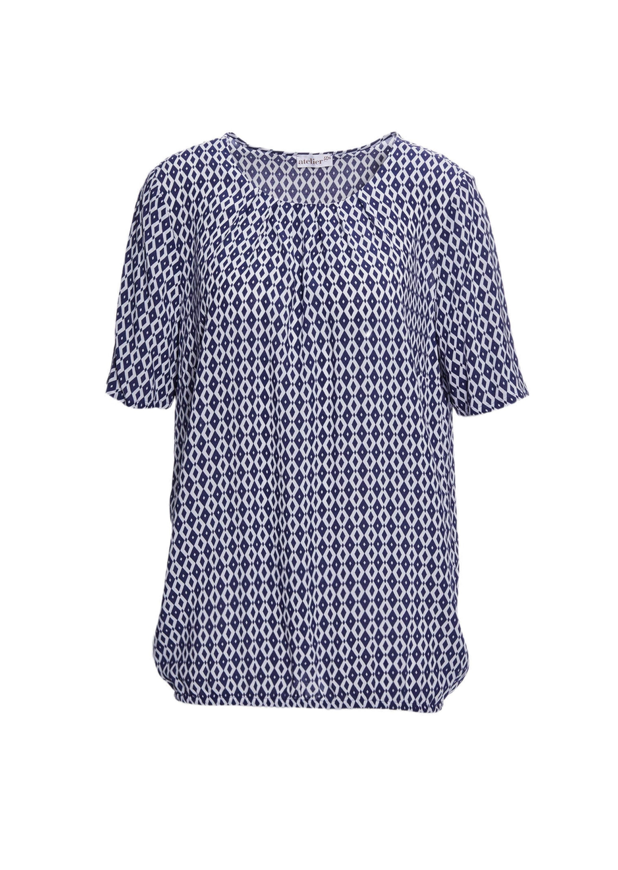 GOLDNER Druckbluse "Farbbrillante Druckbluse mit liebevollen Details" Appli günstig online kaufen