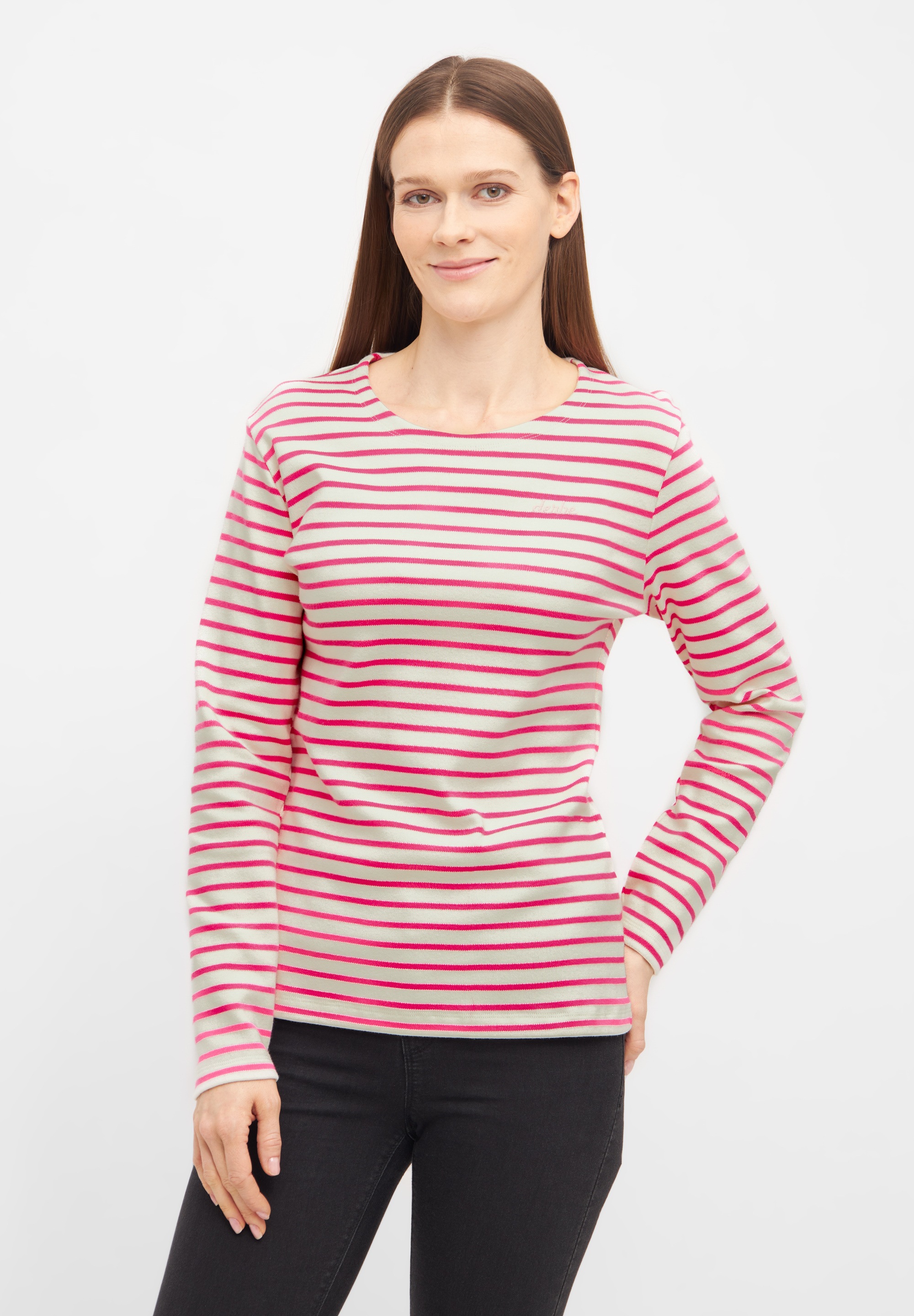 Langarmshirt »Interstriped«, French terry, gestreift, hochwertiger Stick