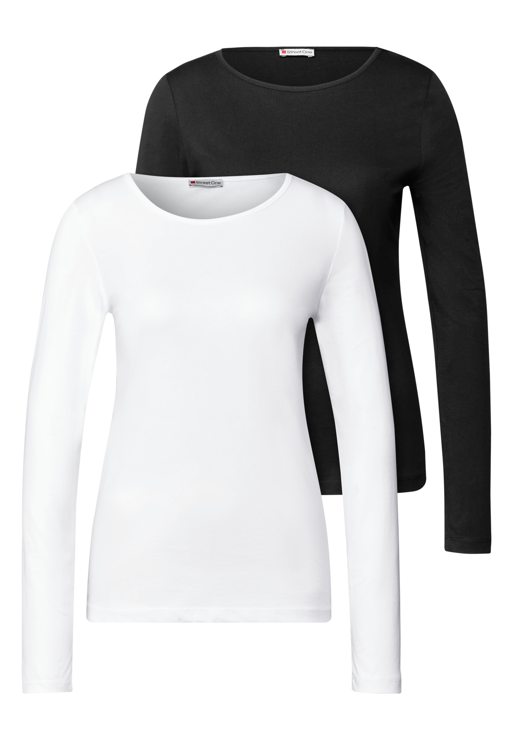 STREET ONE Langarmshirt, aus reiner Baumwolle