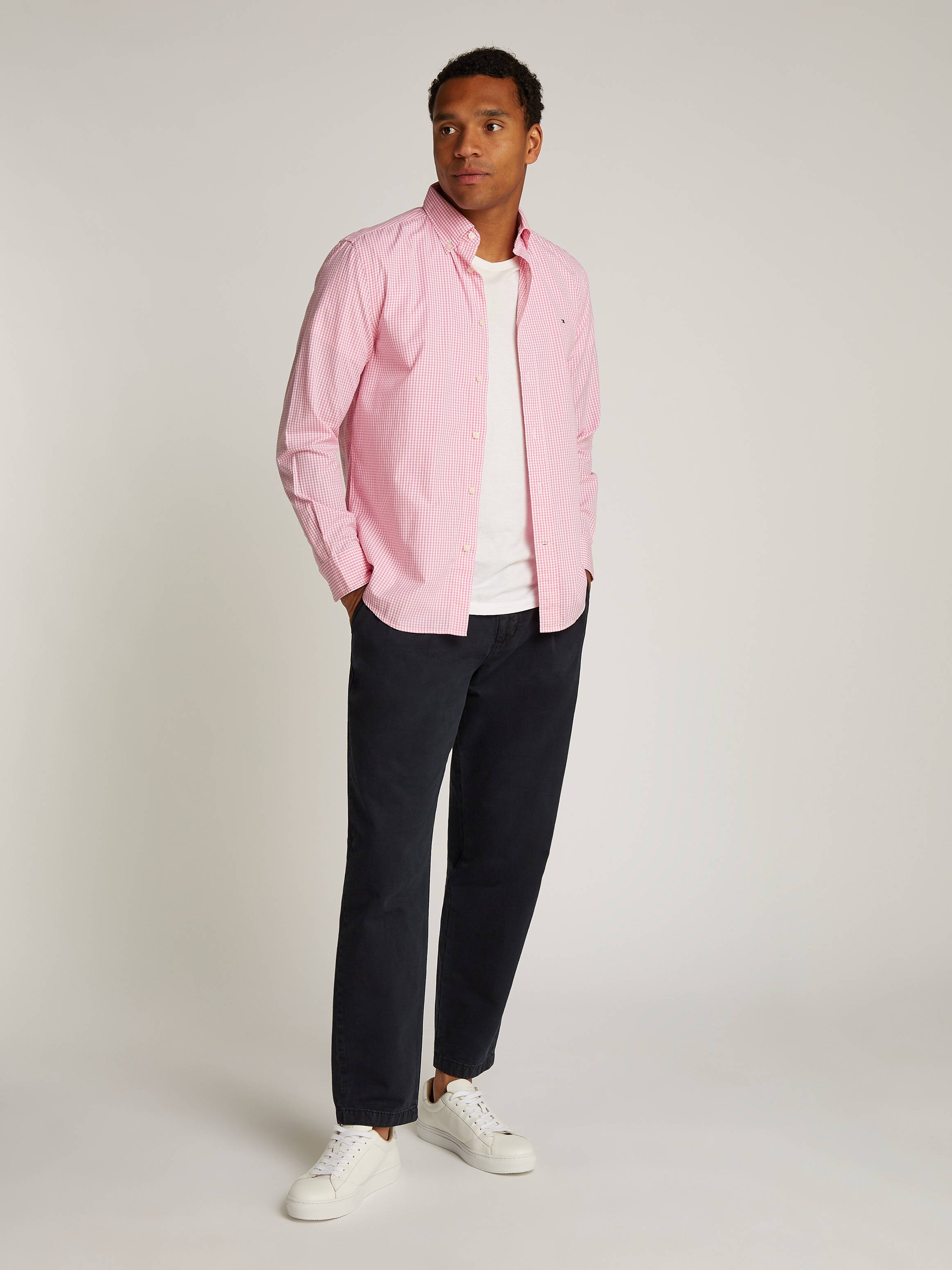 Tommy Hilfiger Businesshemd »FLEX POPLIN GINGHAM RF SHIRT«, mit Karomuster