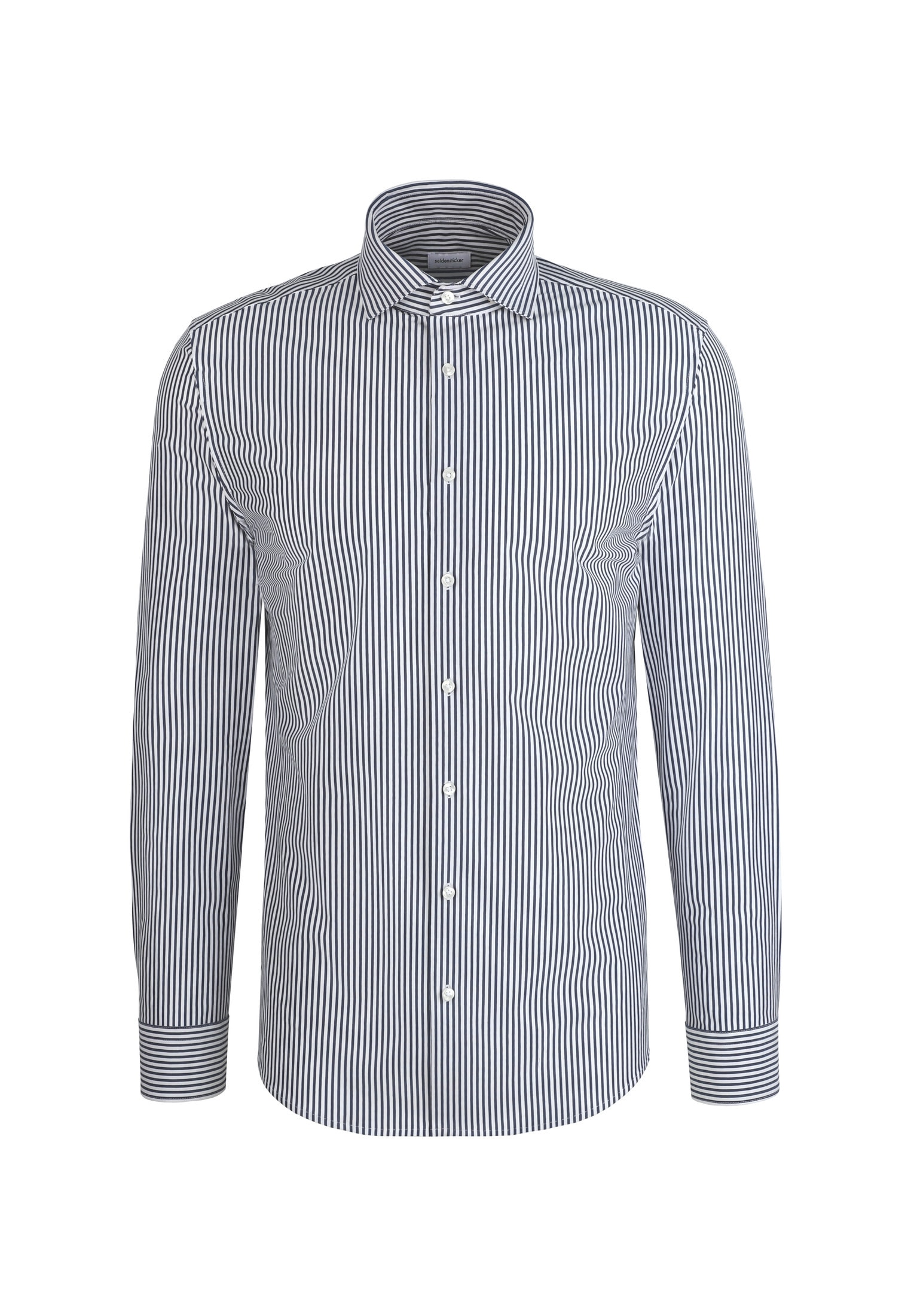 seidensticker Businesshemd »Schwarze Rose« Shaped 1/1 Kentkragen Gestreift