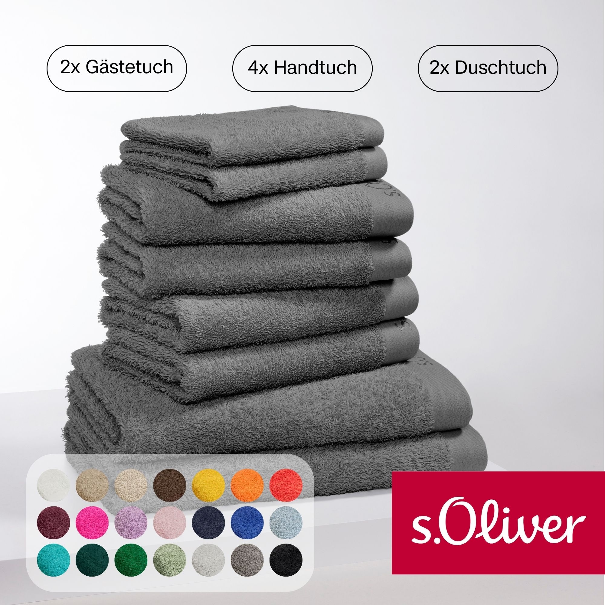 s.Oliver Handtuch Set "s.Oliver, Premium Qualität, 600 gr/m²" Set 8 Stk. Wa günstig online kaufen