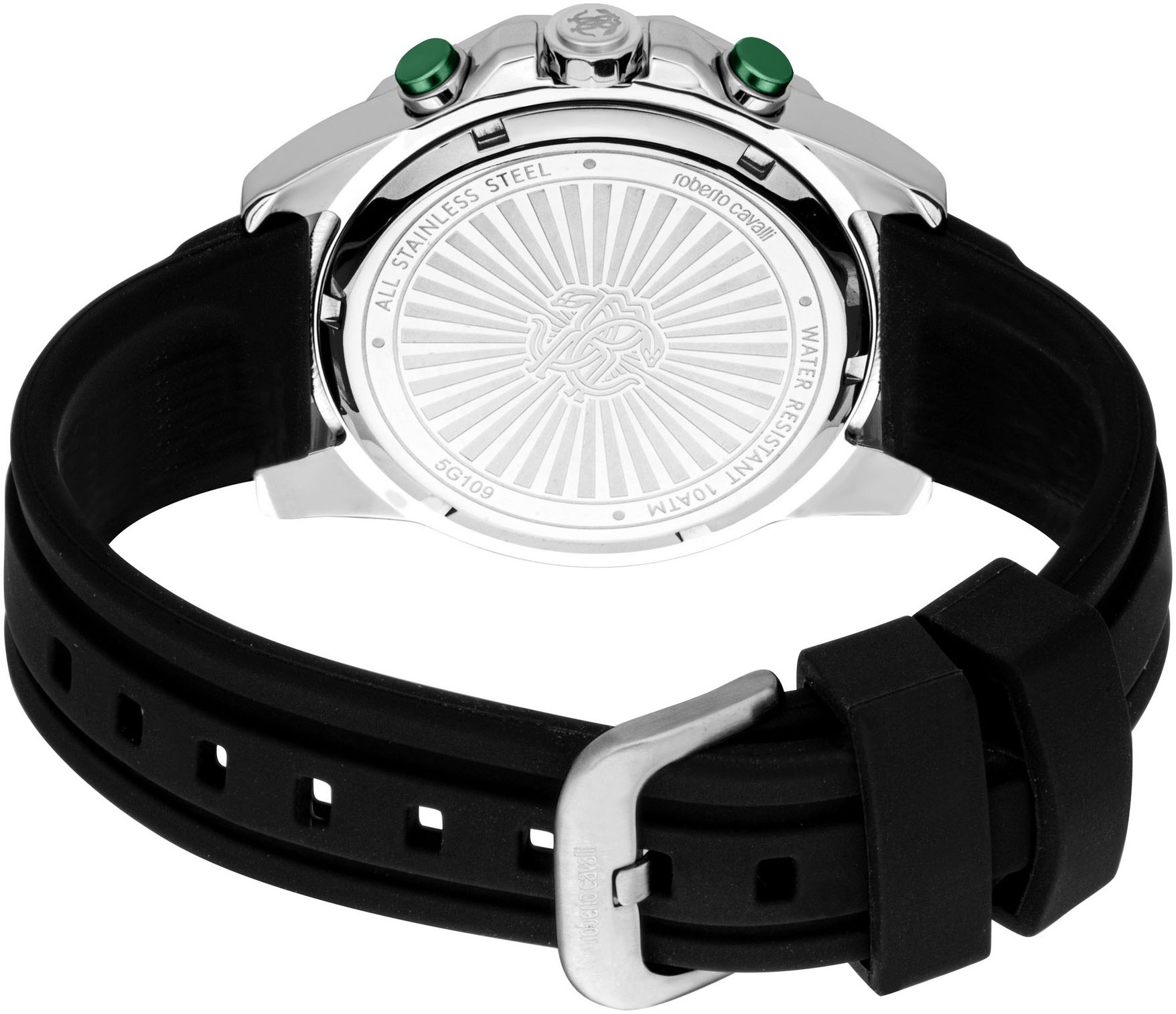 roberto cavalli Chronograph »Uomo Sport III«, Quarzuhr, Armbanduhr, Herrenuhr, Silikonarmband, analog, Tag