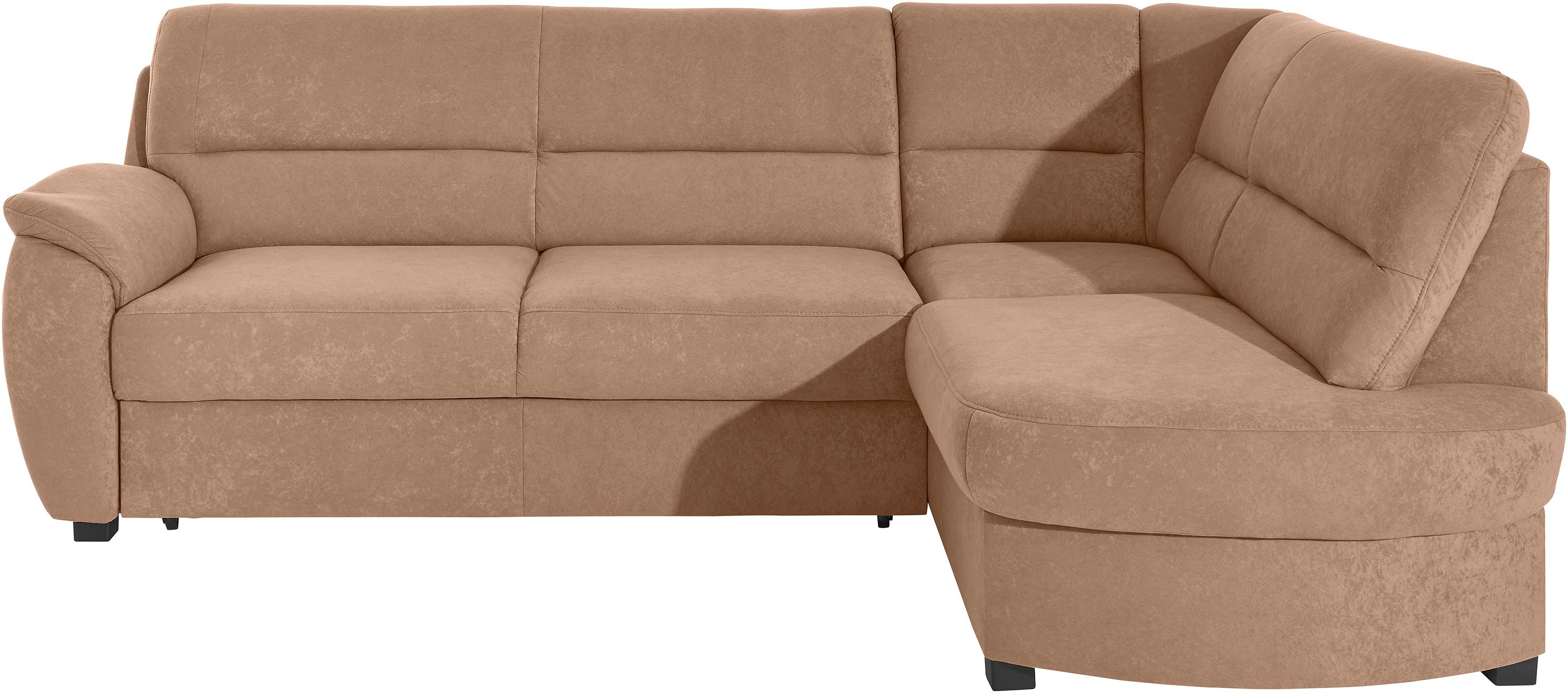 sit&more Ecksofa "Pandora, L-Form, B: 251 cm, Bettfunktion & Bettkasten wählbar" Frei im Raum stellbar, Federkernpolsterung, komfortable Sitzhöhe 45 cm