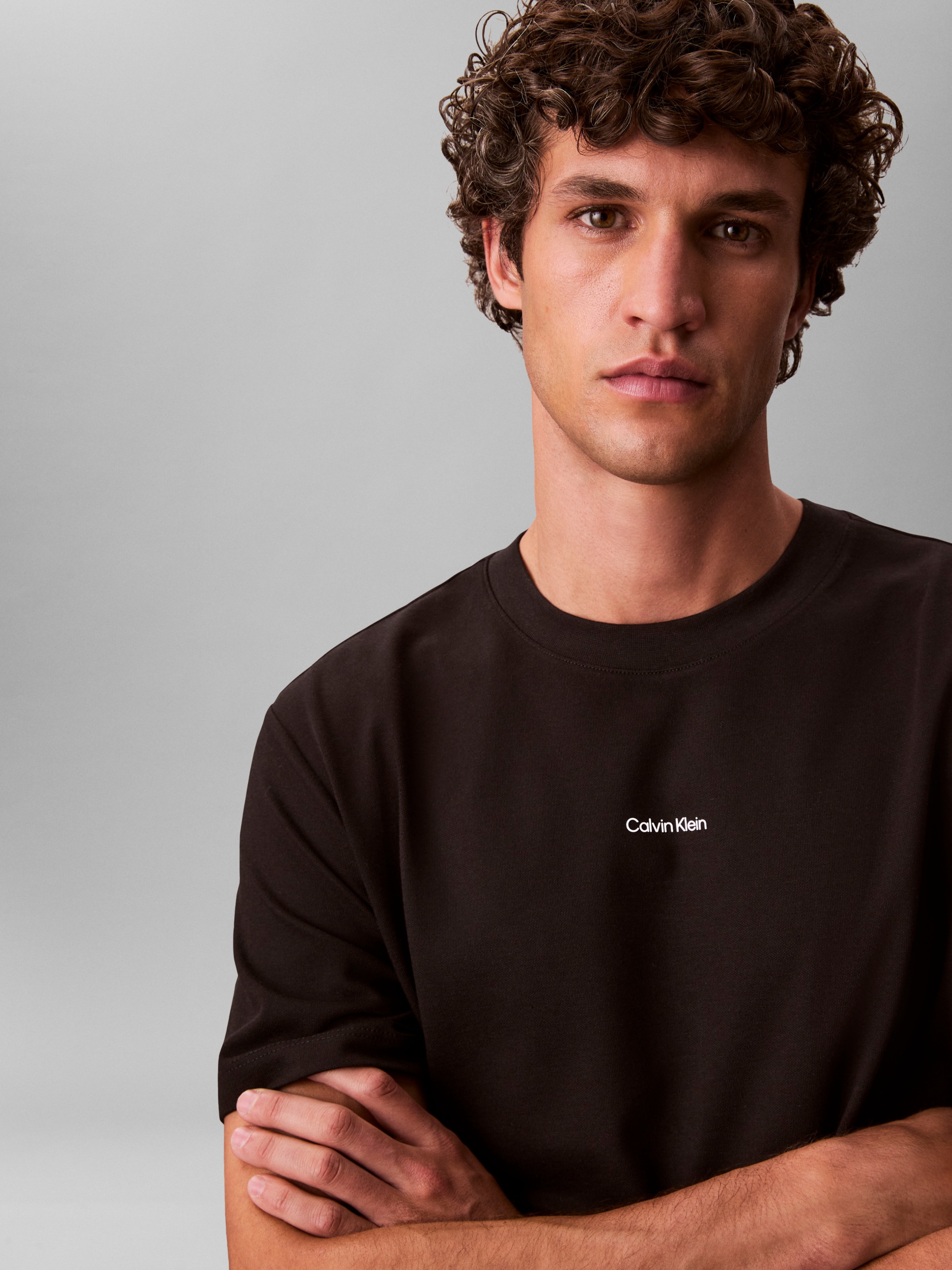 Thumbnail - Calvin Klein T-Shirt "SS STRETCH PIQUE NANO EASY TEE" Mit Rundhalsausschnitt