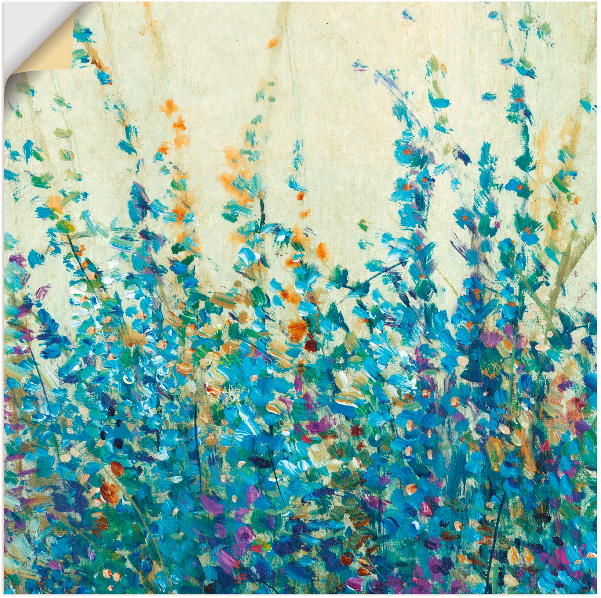 Artland Wandbild »Blautöne II«, als versch. Größen oder Alubild, in Blumenwiese, BAUR | kaufen (1 Wandaufkleber Leinwandbild, St.), Poster