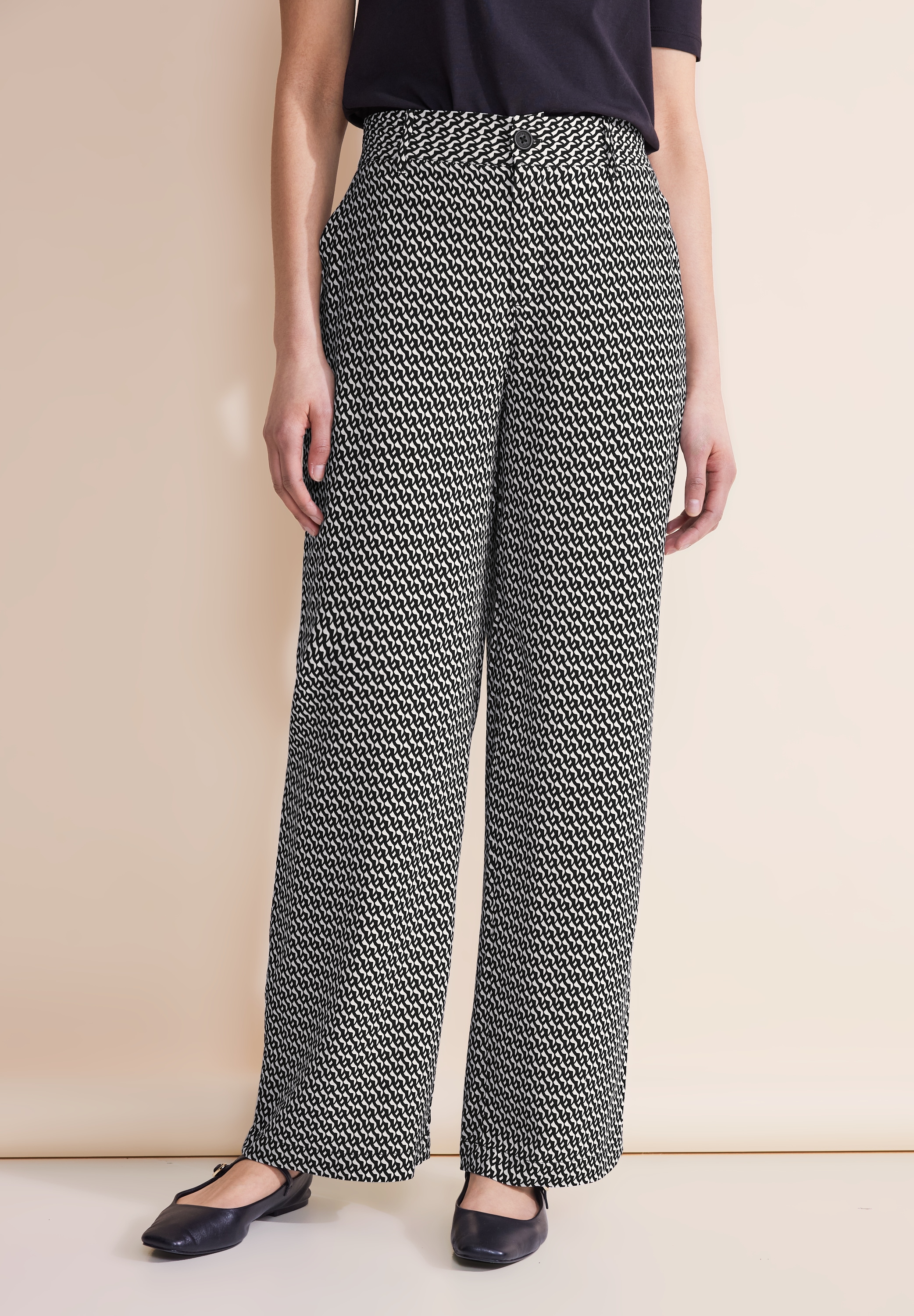 STREET ONE Stoffhose  mit Wide Legs