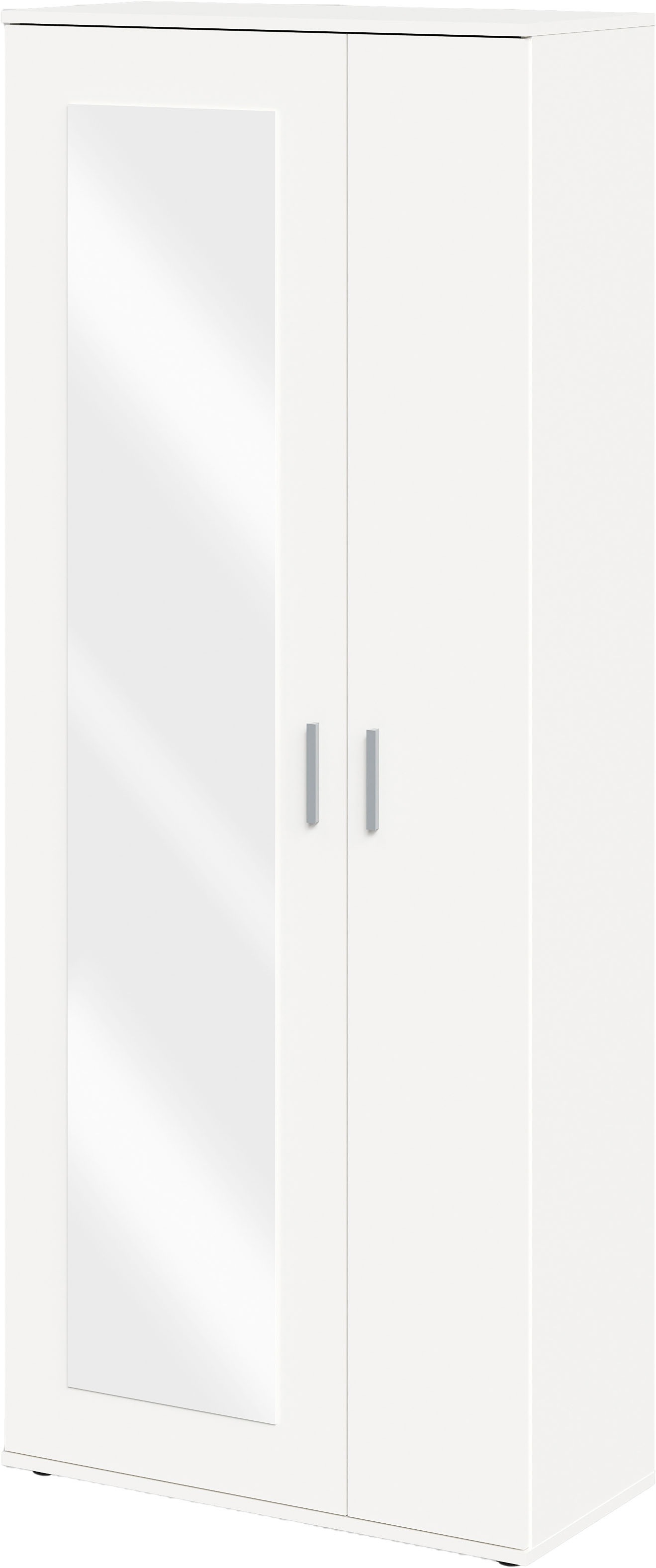 FMD Stauraumschrank Flurschr., Aktenschr., verstellb. Böden, mit/ohne Spiegel, B: 74 cm